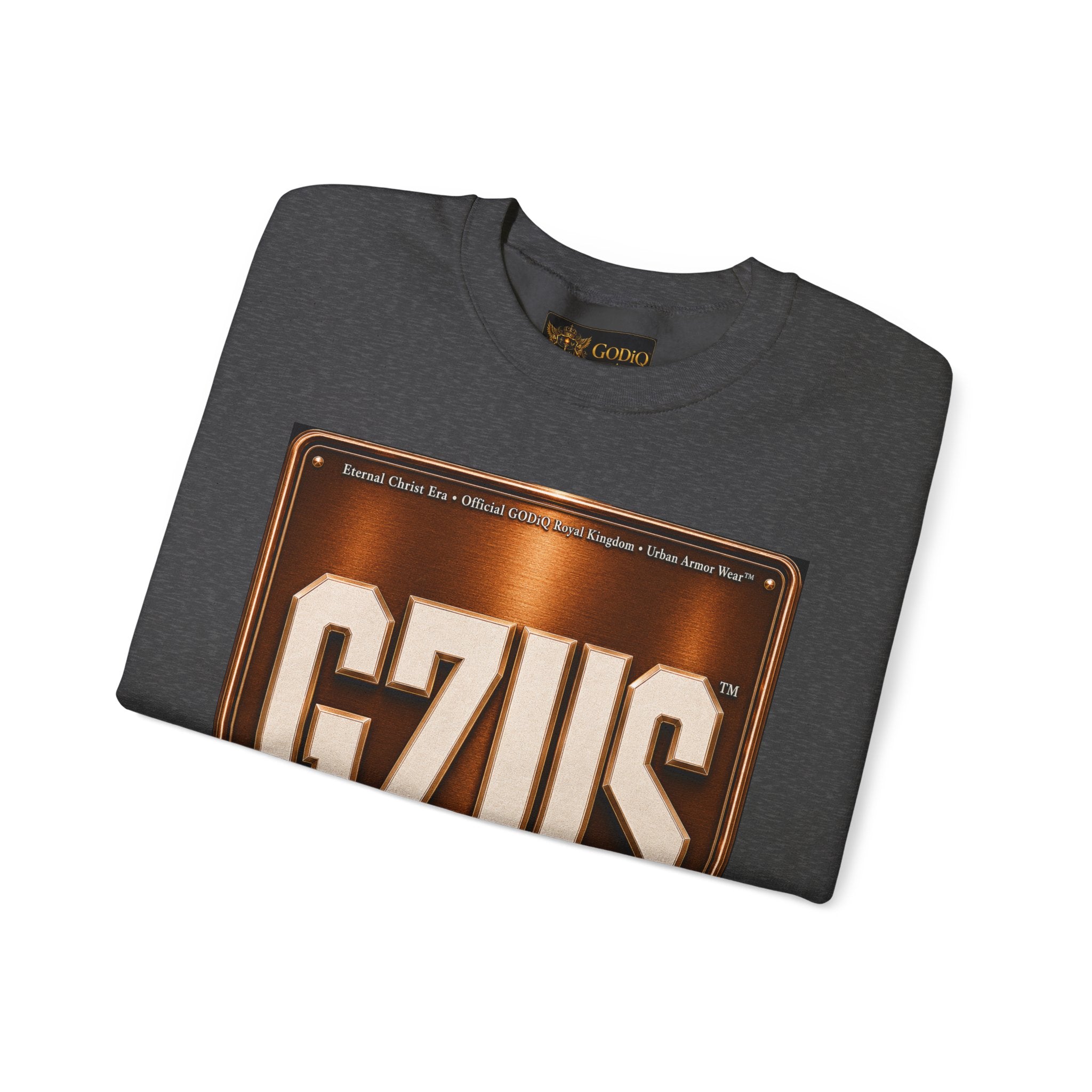 GZUS™ Psalm 23 Crewneck Sweatshirt – Luxury Christian Faith Sweatshirt | Jesus Graphic Pullover | Psalm 23 Scripture Sweatshirt | GODiQ Royal Kingdom™ Urban Armor Wear