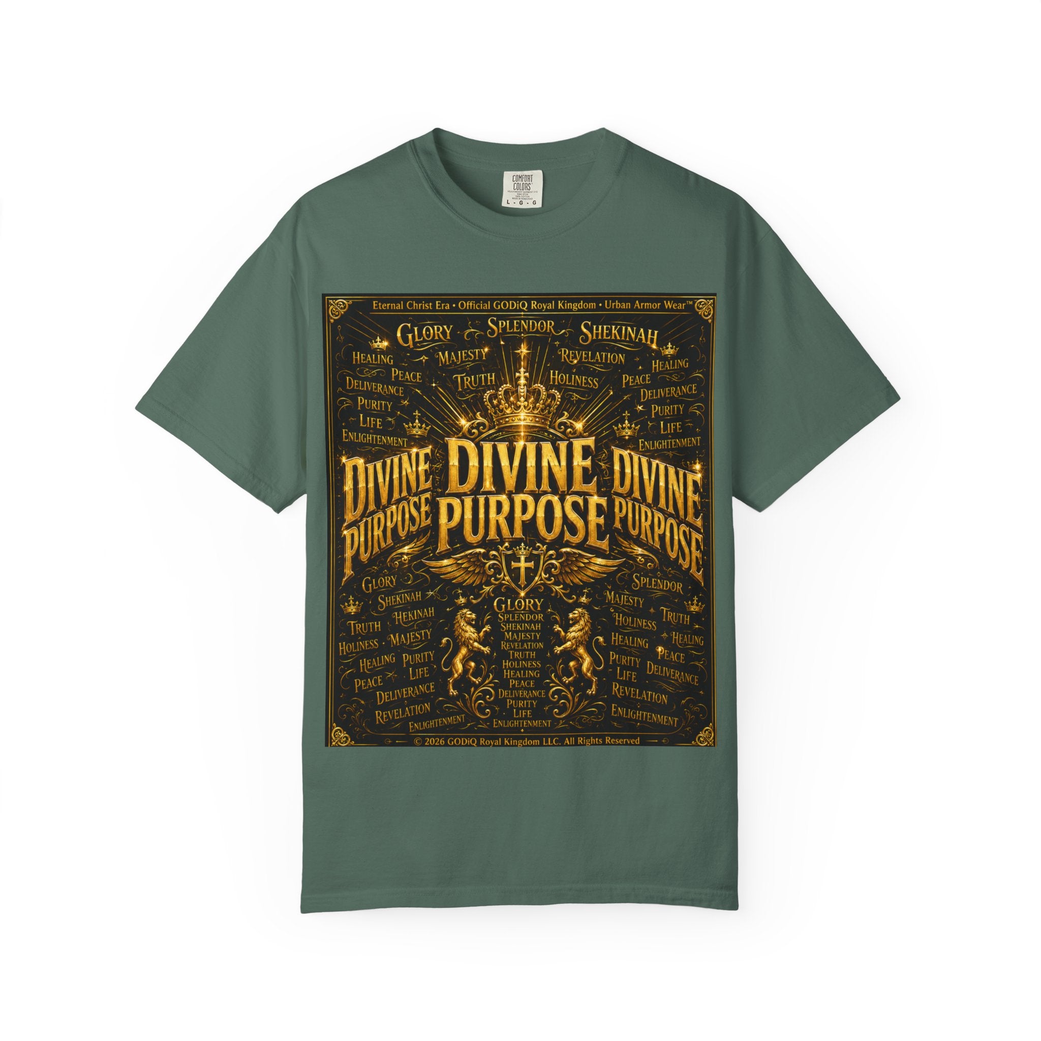GODiQ Royal Kingdom™ Divine Purpose T-Shirt – "My Ultimate Purpose Is To Glorify You, God" Luxury Christian Graphic Tee | Premium 24K Gold Faith Apparel | Urban Armor Wear™ Inspirational Streetwear...