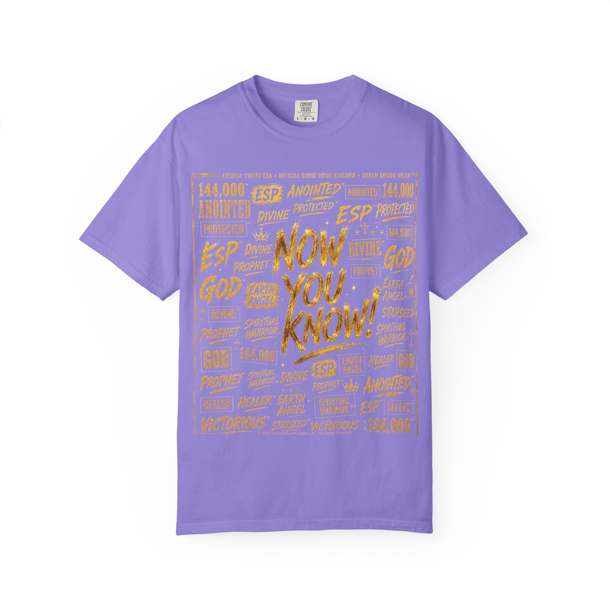 GODiQ Royal Kingdom™ Urban Armor Wear – "Now You Know" 18K Gold Graphic Unisex T-shirt