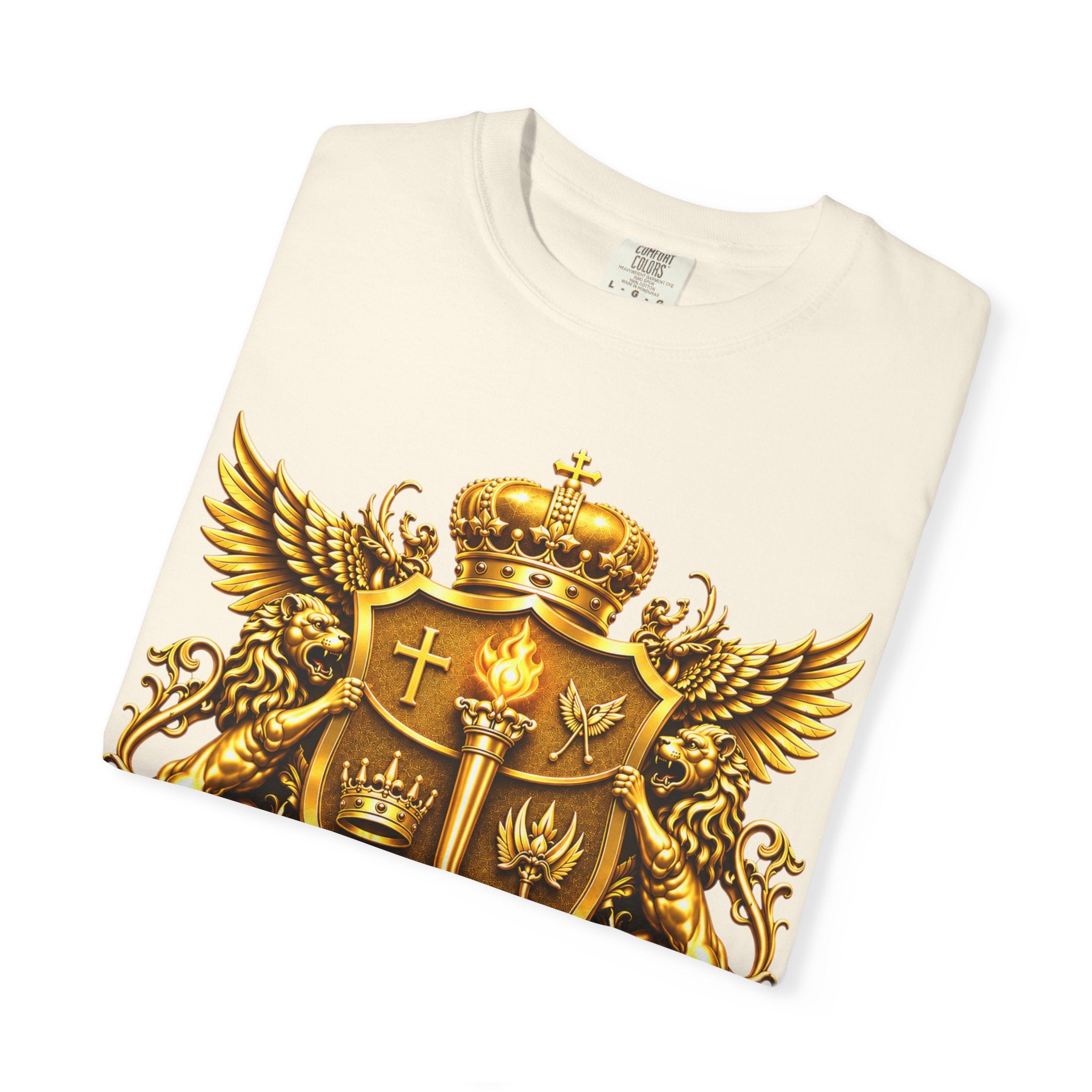 GODiQ™ Royal Crest T-Shirt – Urban Armor™ Premium Christian Faith Graphic Tee | Luxury Kingdom Apparel