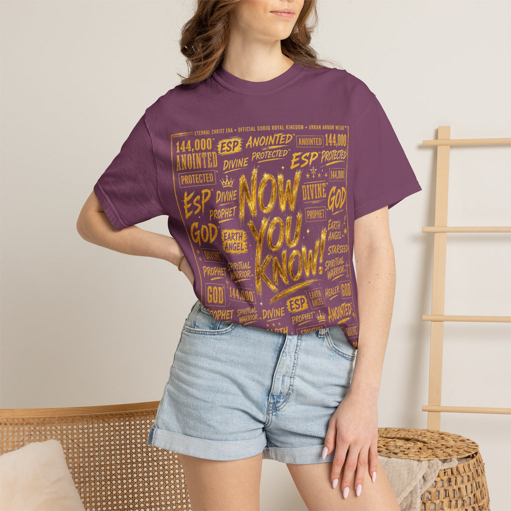 GODiQ Royal Kingdom™ Urban Armor Wear – "Now You Know" 18K Gold Graphic Unisex T-shirt
