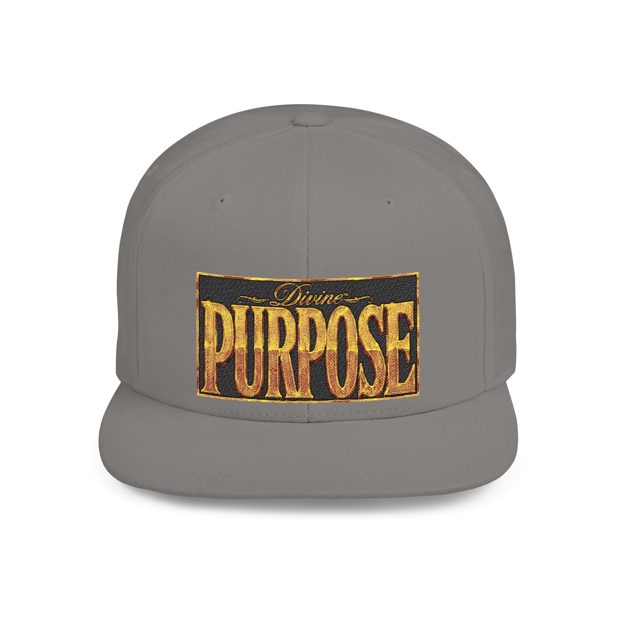 GODiQ Royal Kingdom™ Divine Purpose™ Snapback Hat – "PURPOSE" Premium Flat Bill Cap | Luxury Christian Streetwear | Urban Armor Wear™ Kingdom Identity Hat