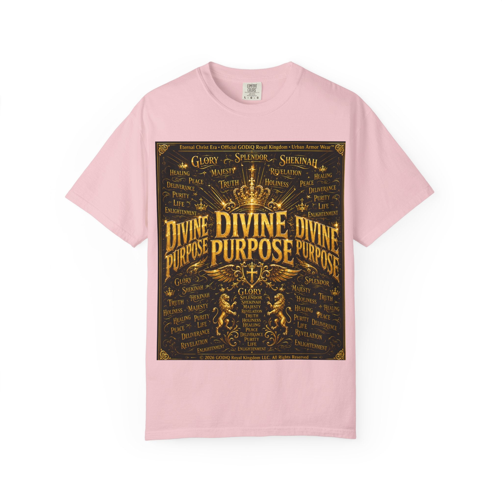 GODiQ Royal Kingdom™ Divine Purpose T-Shirt – "My Ultimate Purpose Is To Glorify You, God" Luxury Christian Graphic Tee | Premium 24K Gold Faith Apparel | Urban Armor Wear™ Inspirational Streetwear...