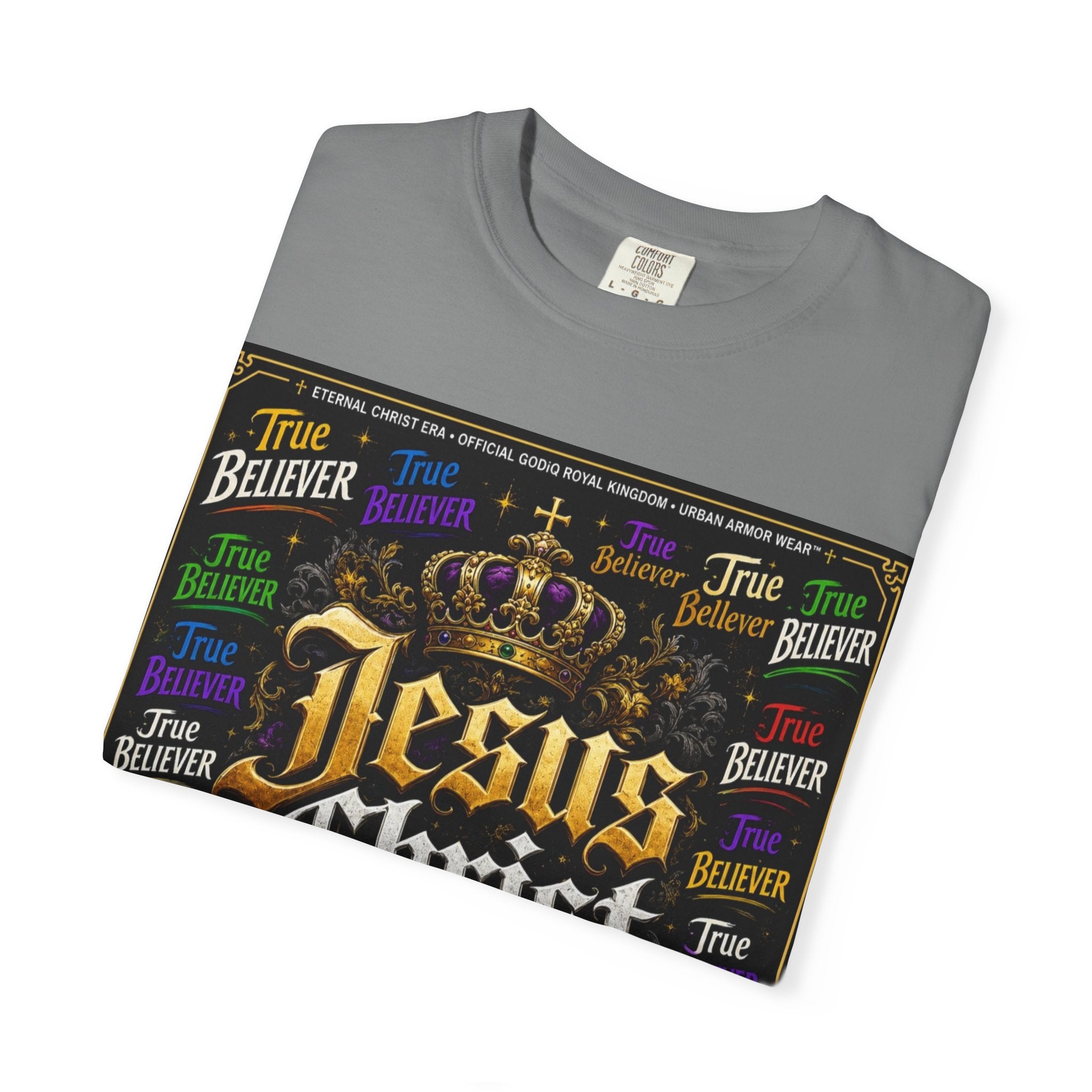 GODiQ Royal Kingdom - Urban Armor Collection - Jesus Christ Crown Graphic T‑Shirt