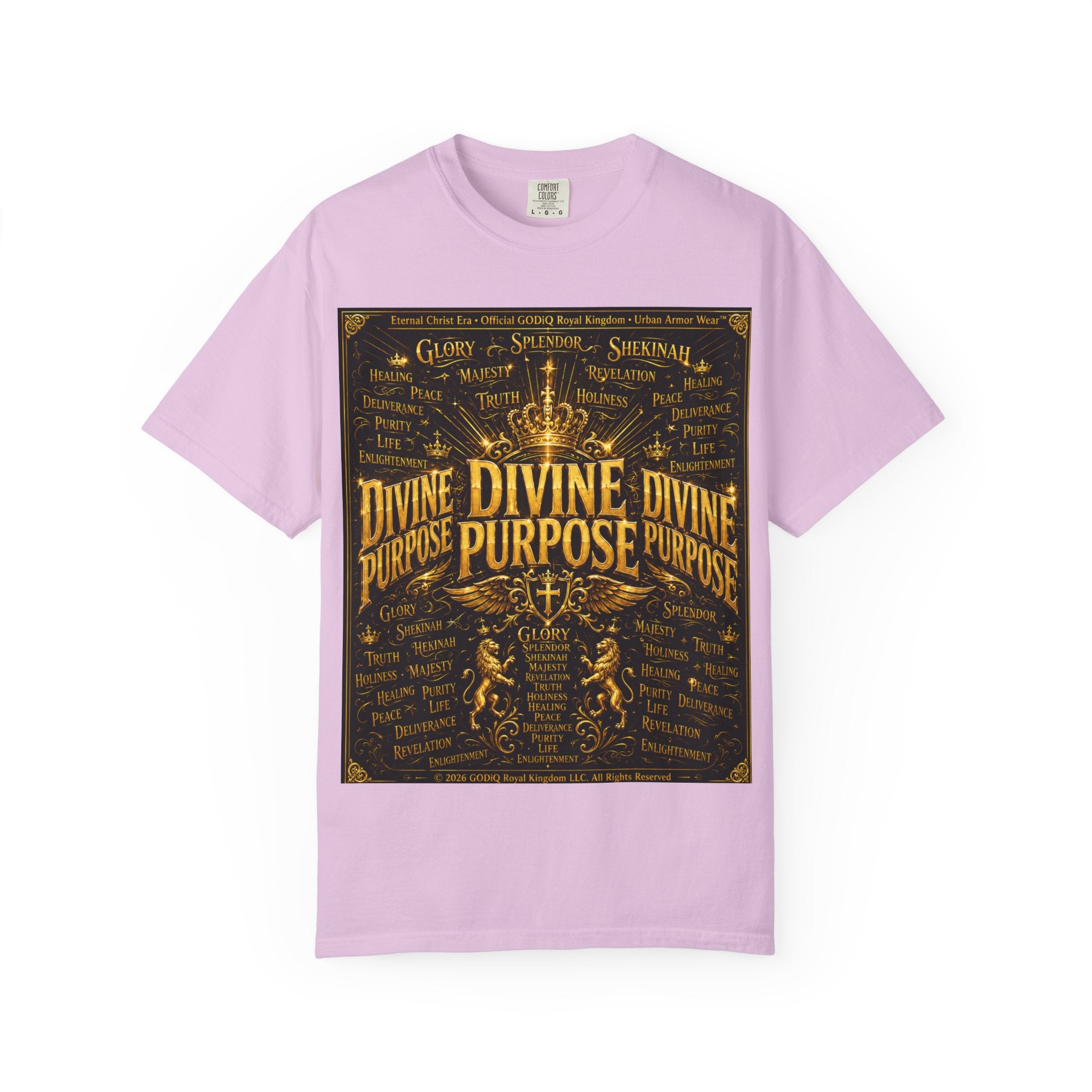 GODiQ Royal Kingdom™ Divine Purpose T-Shirt – "My Ultimate Purpose Is To Glorify You, God" Luxury Christian Graphic Tee | Premium 24K Gold Faith Apparel | Urban Armor Wear™ Inspirational Streetwear...