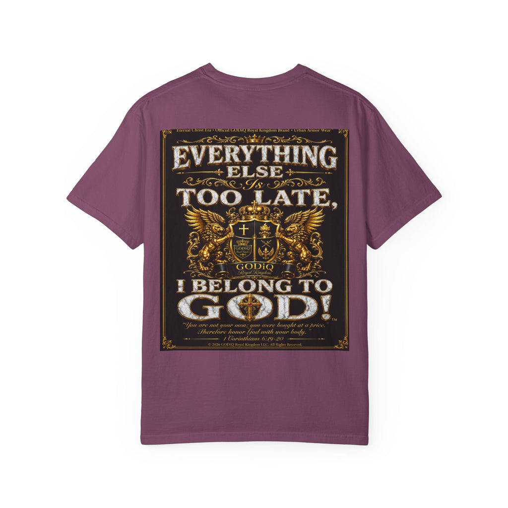 GODiQ™ Royal Kingdom Urban Armor Wear™ "NON NEGOTIABLE™: SOUL SOLD OUT FOR GOD™" Luxury Christian Graphic T-Shirt | Premium Faith Apparel | 24K Gold Heraldic Kingdom Statement Tee