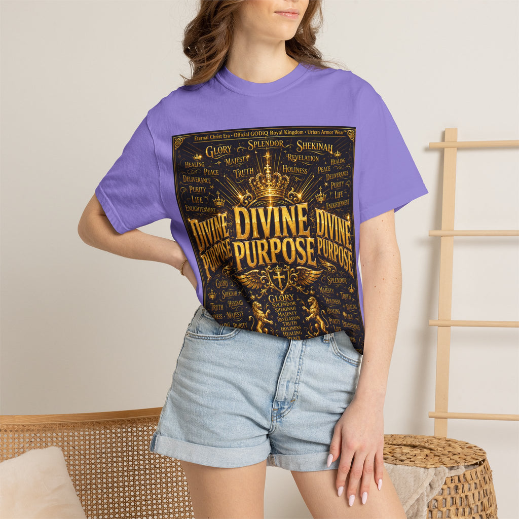 GODiQ Royal Kingdom™ Divine Purpose T-Shirt – "My Ultimate Purpose Is To Glorify You, God" Luxury Christian Graphic Tee | Premium 24K Gold Faith Apparel | Urban Armor Wear™ Inspirational Streetwear...