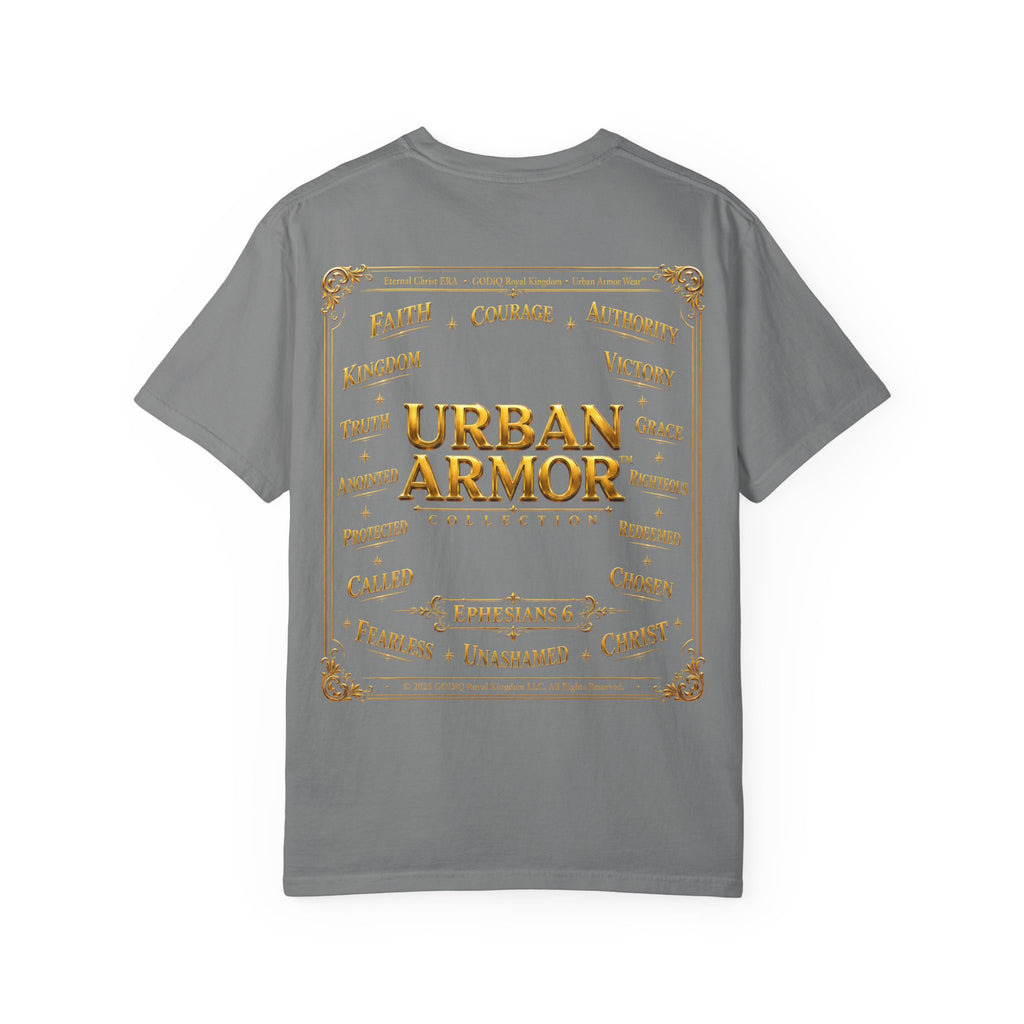 GODiQ™ Royal Crest T-Shirt – Urban Armor™ Premium Christian Faith Graphic Tee | Luxury Kingdom Apparel