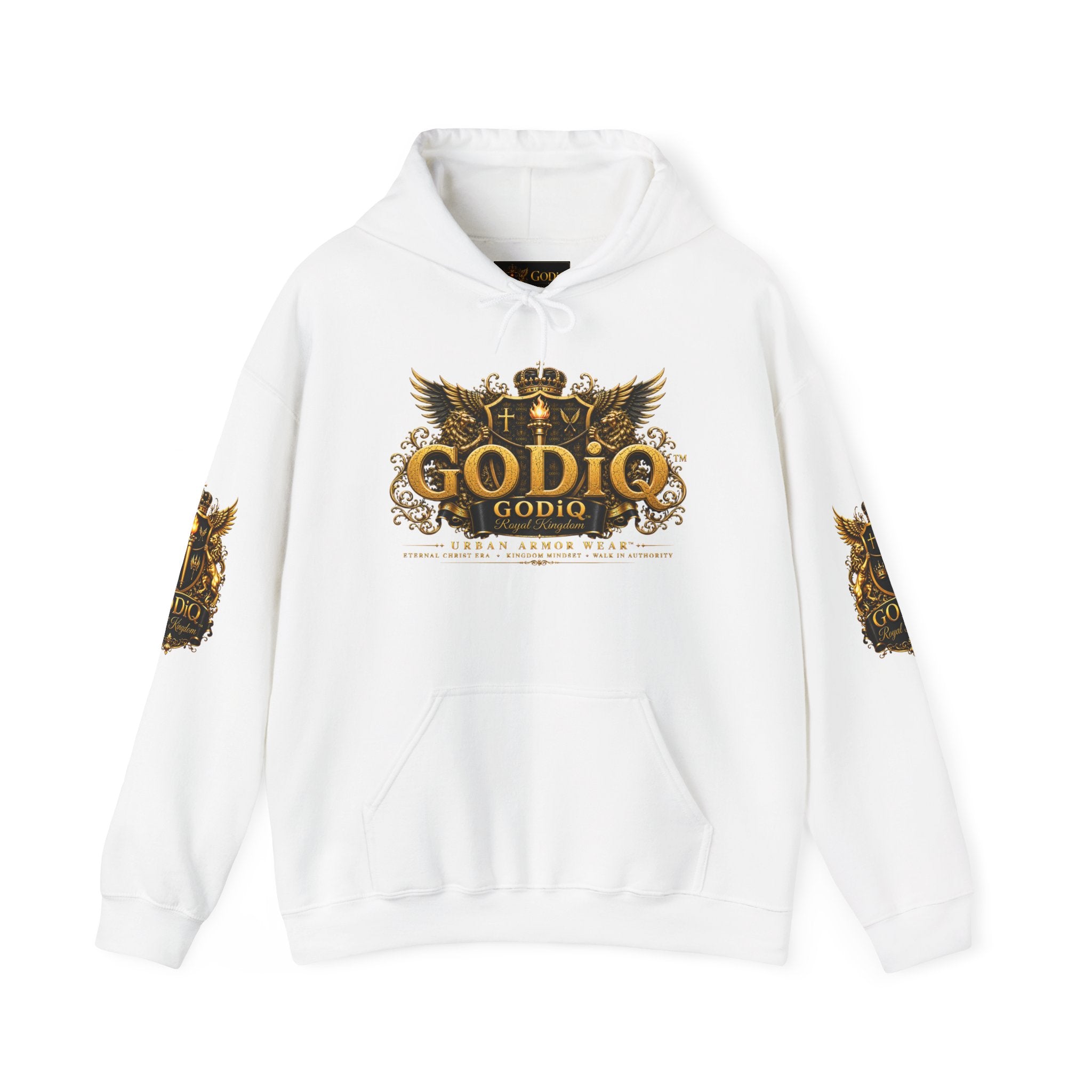 GODiQ™ Royal Kingdom Signature Crest Hoodie – Urban Armor Wear™ Luxury Christian Hoodie | Premium Faith Streetwear Christian Streetwear