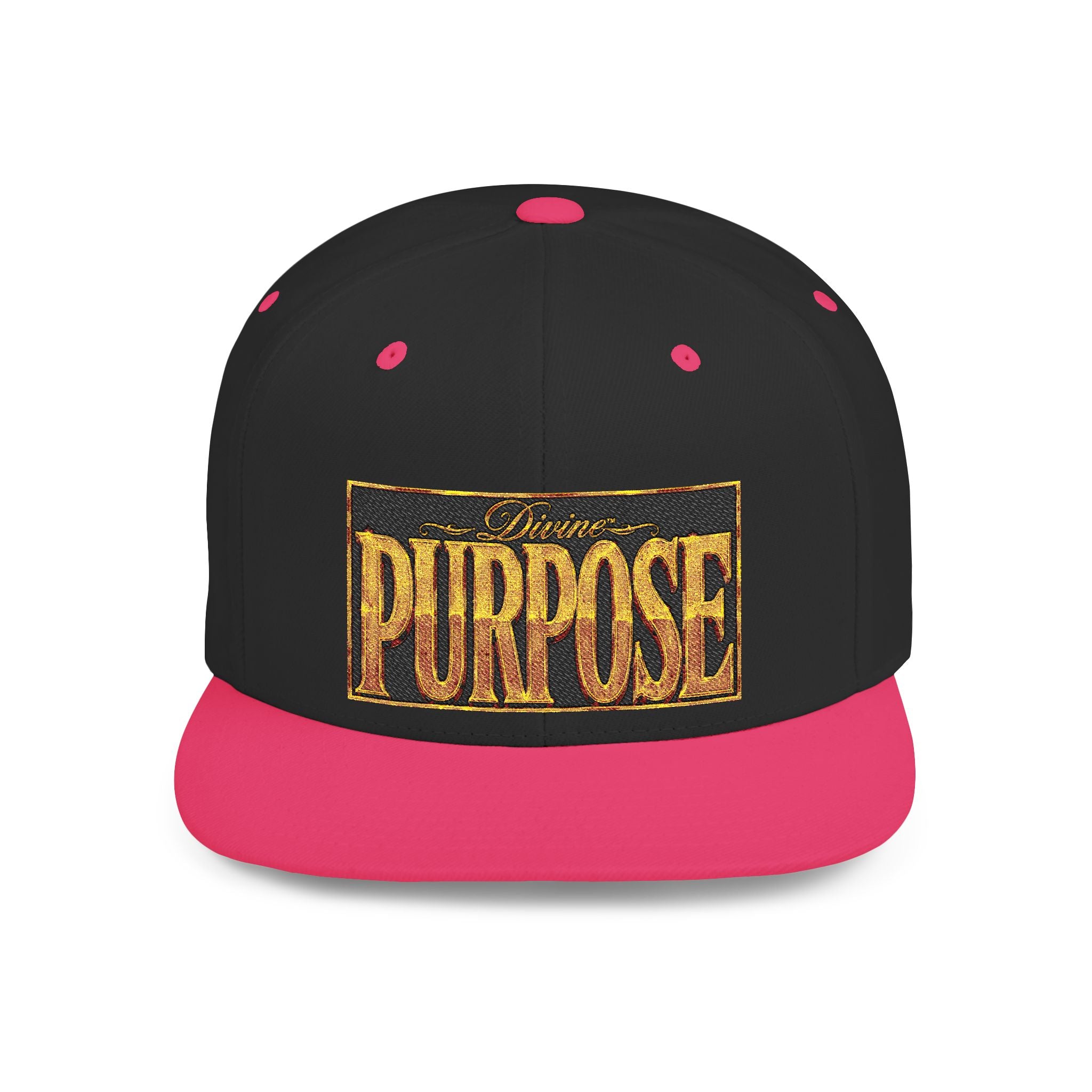 GODiQ Royal Kingdom™ Divine Purpose™ Snapback Hat – "PURPOSE" Premium Flat Bill Cap | Luxury Christian Streetwear | Urban Armor Wear™ Kingdom Identity Hat