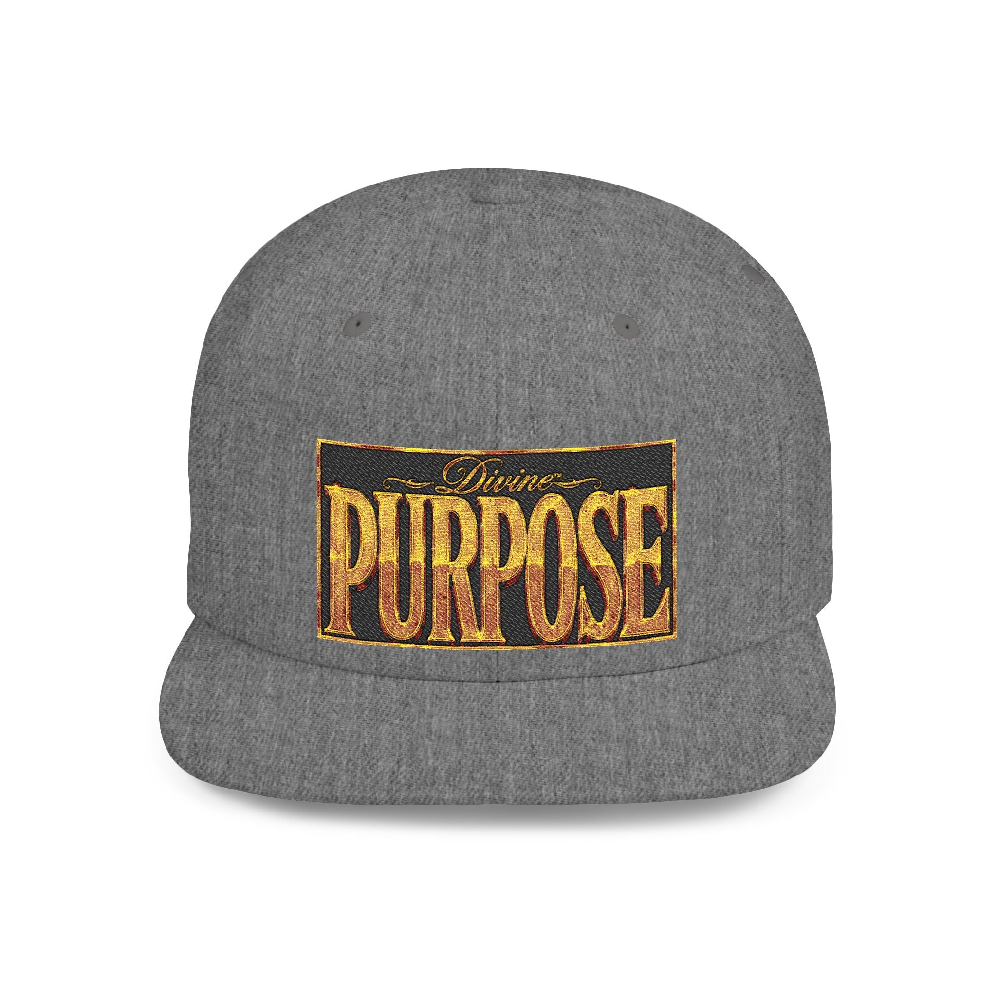 GODiQ Royal Kingdom™ Divine Purpose™ Snapback Hat – "PURPOSE" Premium Flat Bill Cap | Luxury Christian Streetwear | Urban Armor Wear™ Kingdom Identity Hat