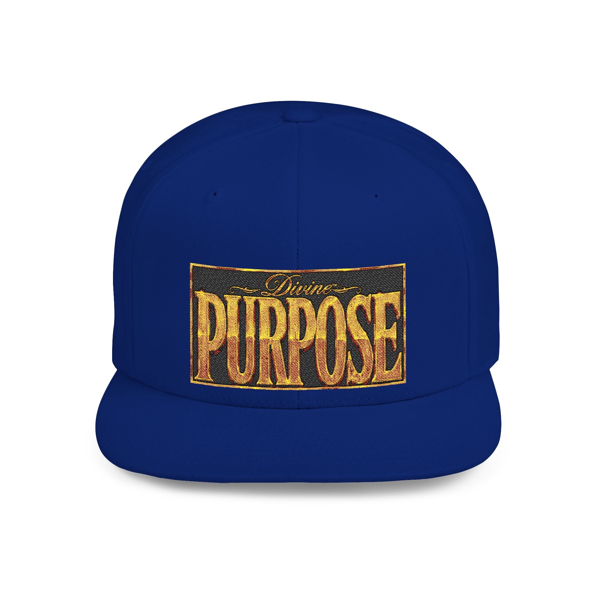 GODiQ Royal Kingdom™ Divine Purpose™ Snapback Hat – "PURPOSE" Premium Flat Bill Cap | Luxury Christian Streetwear | Urban Armor Wear™ Kingdom Identity Hat