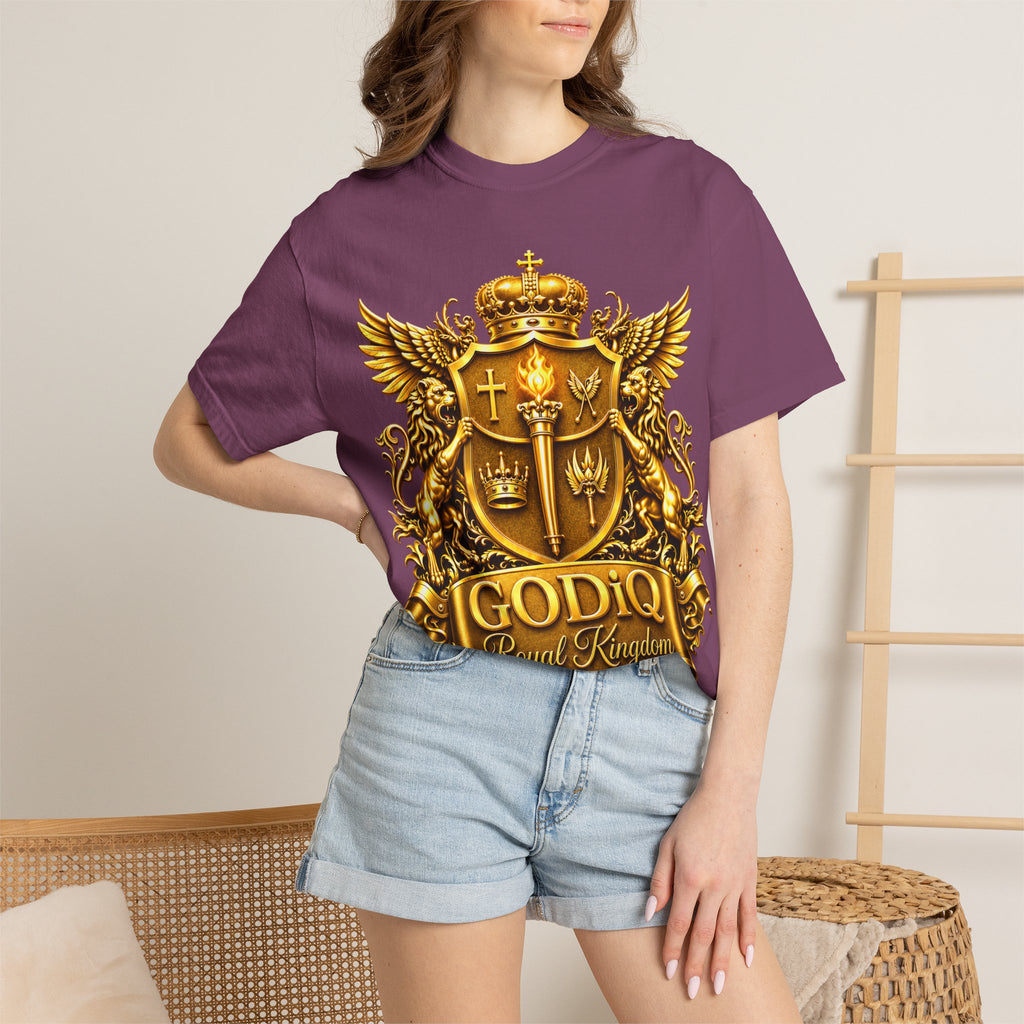 GODiQ™ Royal Crest T-Shirt – Urban Armor™ Premium Christian Faith Graphic Tee | Luxury Kingdom Apparel
