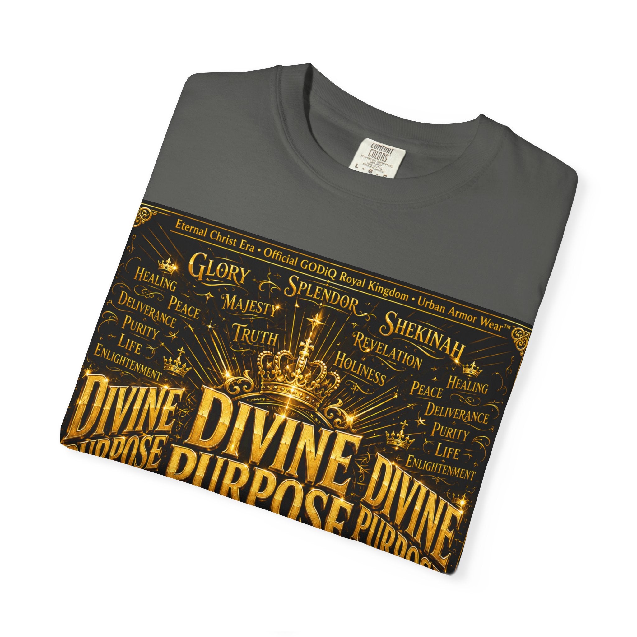 GODiQ Royal Kingdom™ Divine Purpose T-Shirt – "My Ultimate Purpose Is To Glorify You, God" Luxury Christian Graphic Tee | Premium 24K Gold Faith Apparel | Urban Armor Wear™ Inspirational Streetwear...
