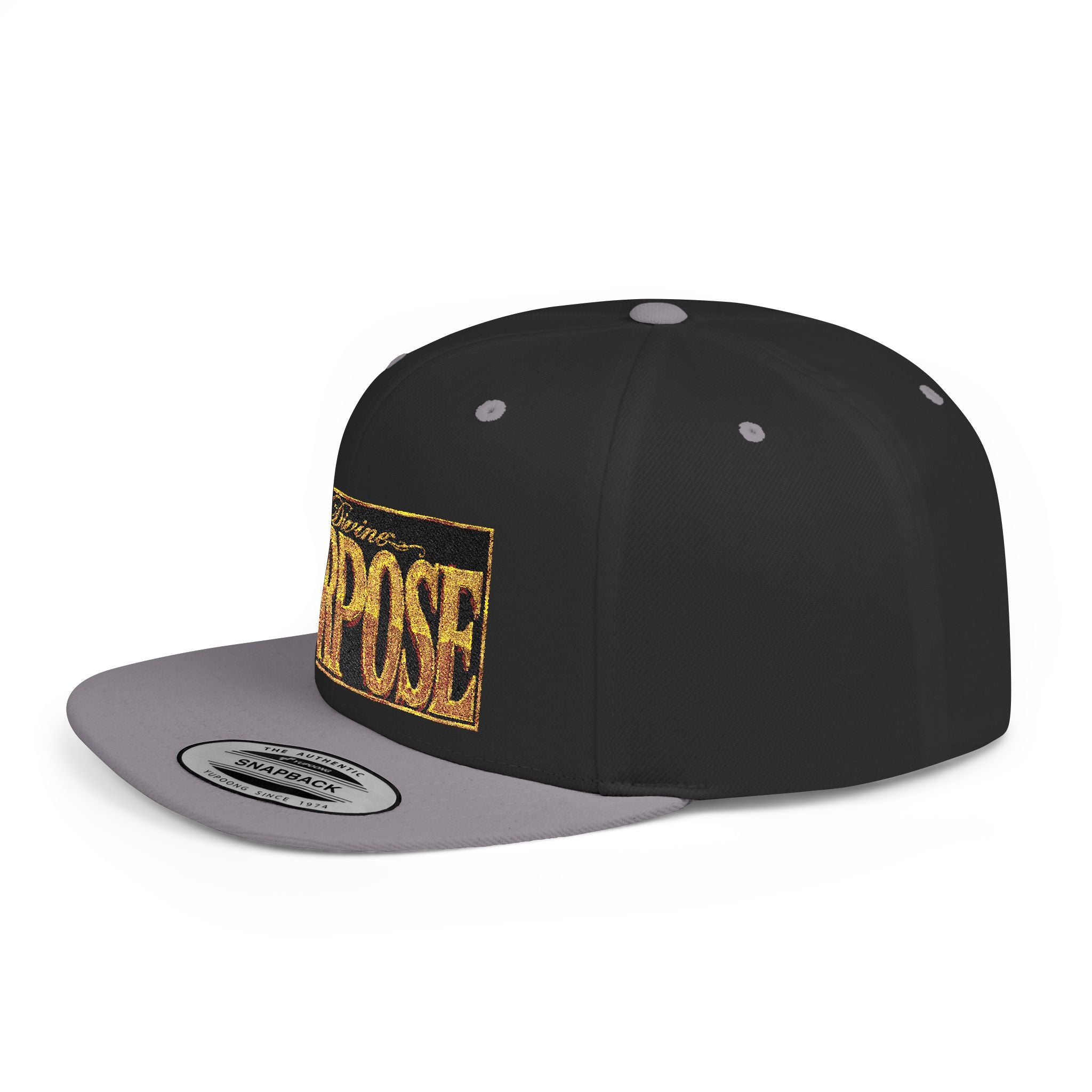 GODiQ Royal Kingdom™ Divine Purpose™ Snapback Hat – "PURPOSE" Premium Flat Bill Cap | Luxury Christian Streetwear | Urban Armor Wear™ Kingdom Identity Hat