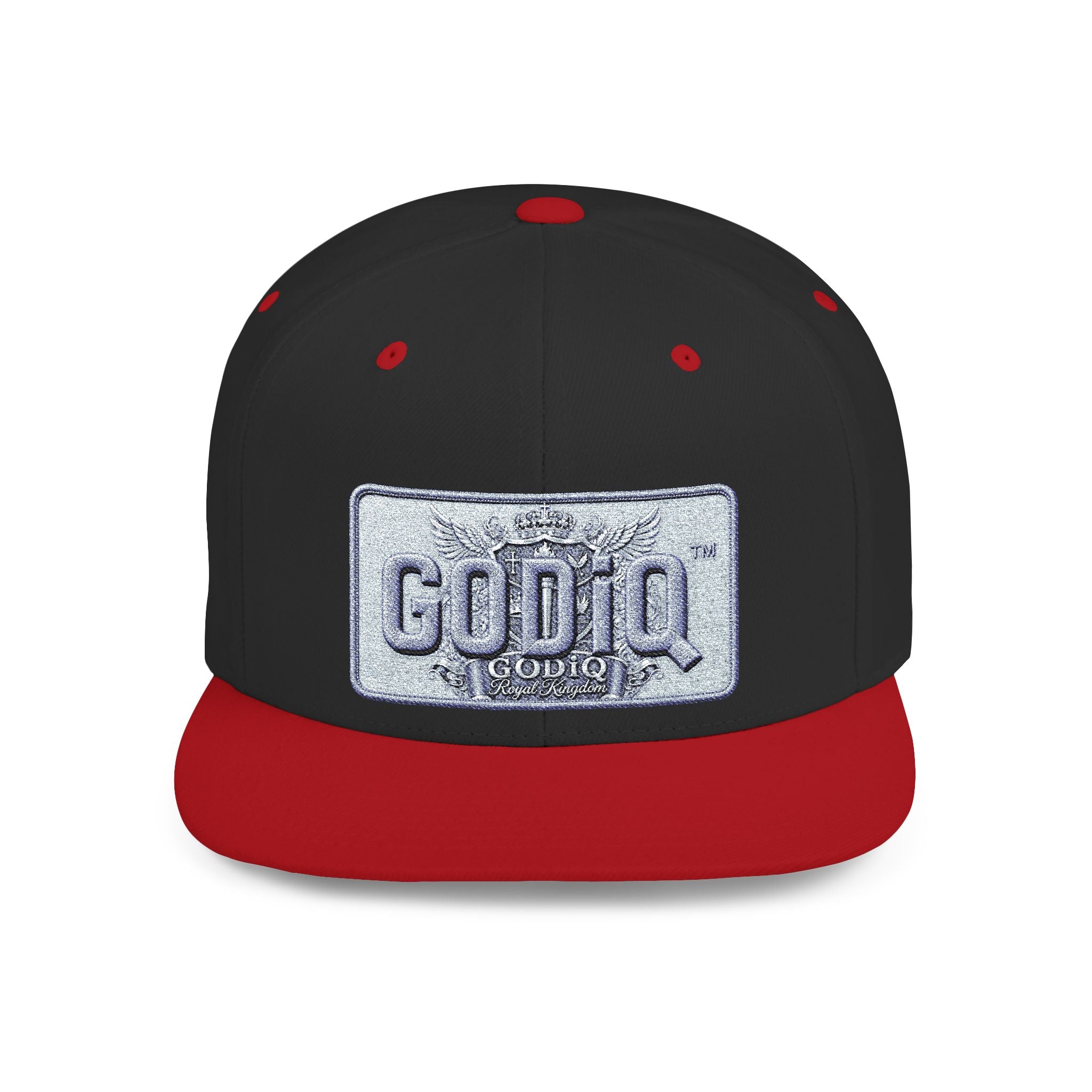 GODiQ Royal Kingdom™ Urban Armor Wear™ Sparkle Sequin GODiQ™ Patch Flat Bill Snapback | Luxury Christian Streetwear Cap