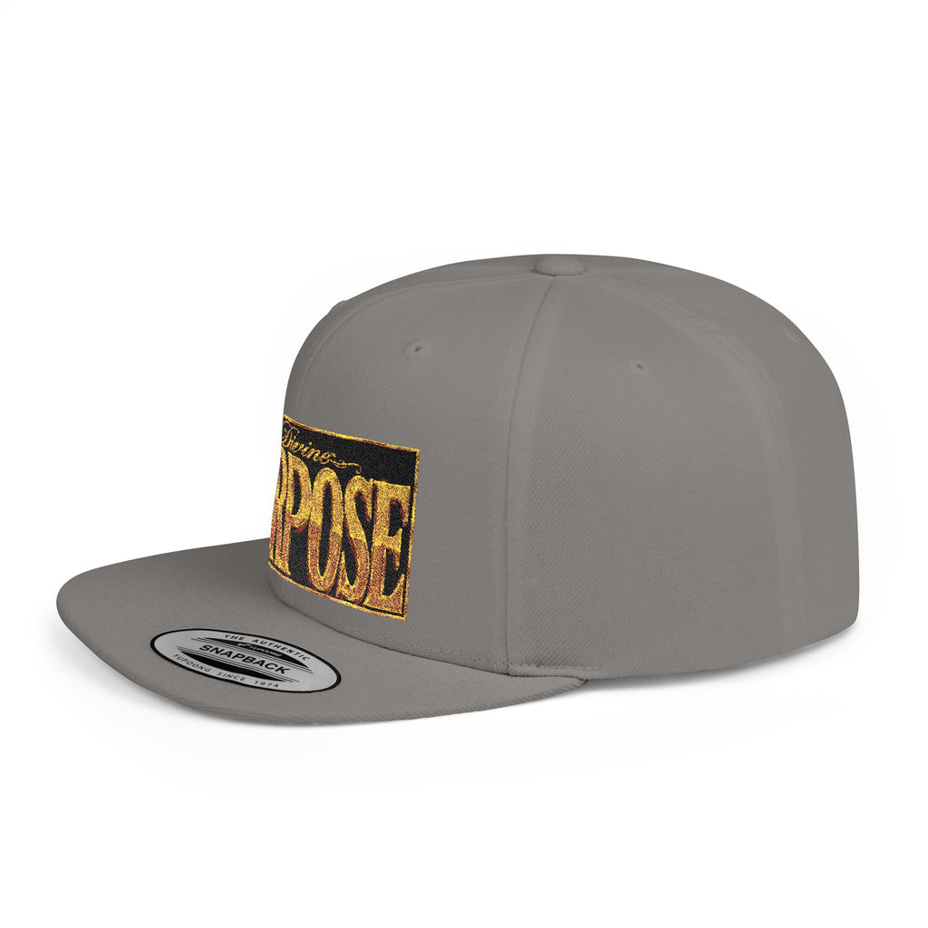 GODiQ Royal Kingdom™ Divine Purpose™ Snapback Hat – "PURPOSE" Premium Flat Bill Cap | Luxury Christian Streetwear | Urban Armor Wear™ Kingdom Identity Hat