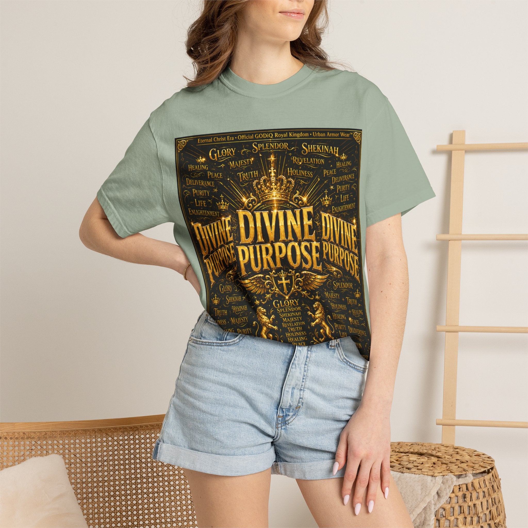 GODiQ Royal Kingdom™ Divine Purpose T-Shirt – "My Ultimate Purpose Is To Glorify You, God" Luxury Christian Graphic Tee | Premium 24K Gold Faith Apparel | Urban Armor Wear™ Inspirational Streetwear...