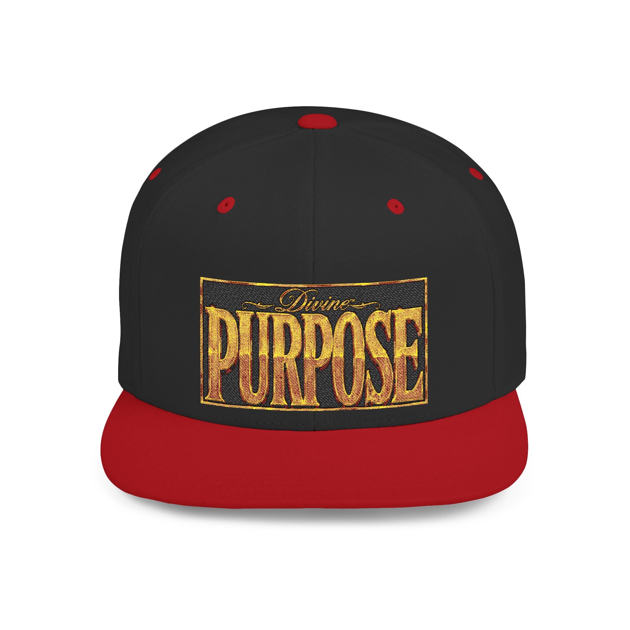 GODiQ Royal Kingdom™ Divine Purpose™ Snapback Hat – "PURPOSE" Premium Flat Bill Cap | Luxury Christian Streetwear | Urban Armor Wear™ Kingdom Identity Hat