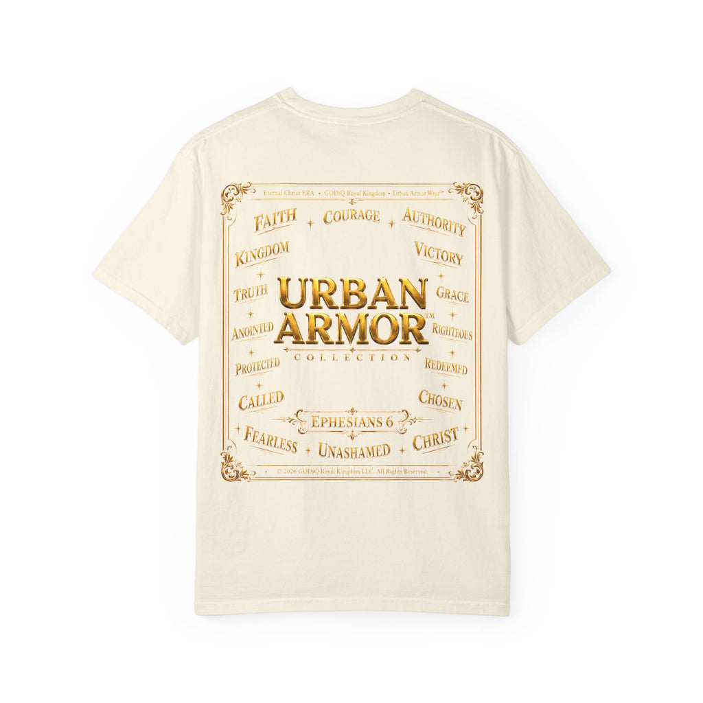 GODiQ™ Royal Crest T-Shirt – Urban Armor™ Premium Christian Faith Graphic Tee | Luxury Kingdom Apparel