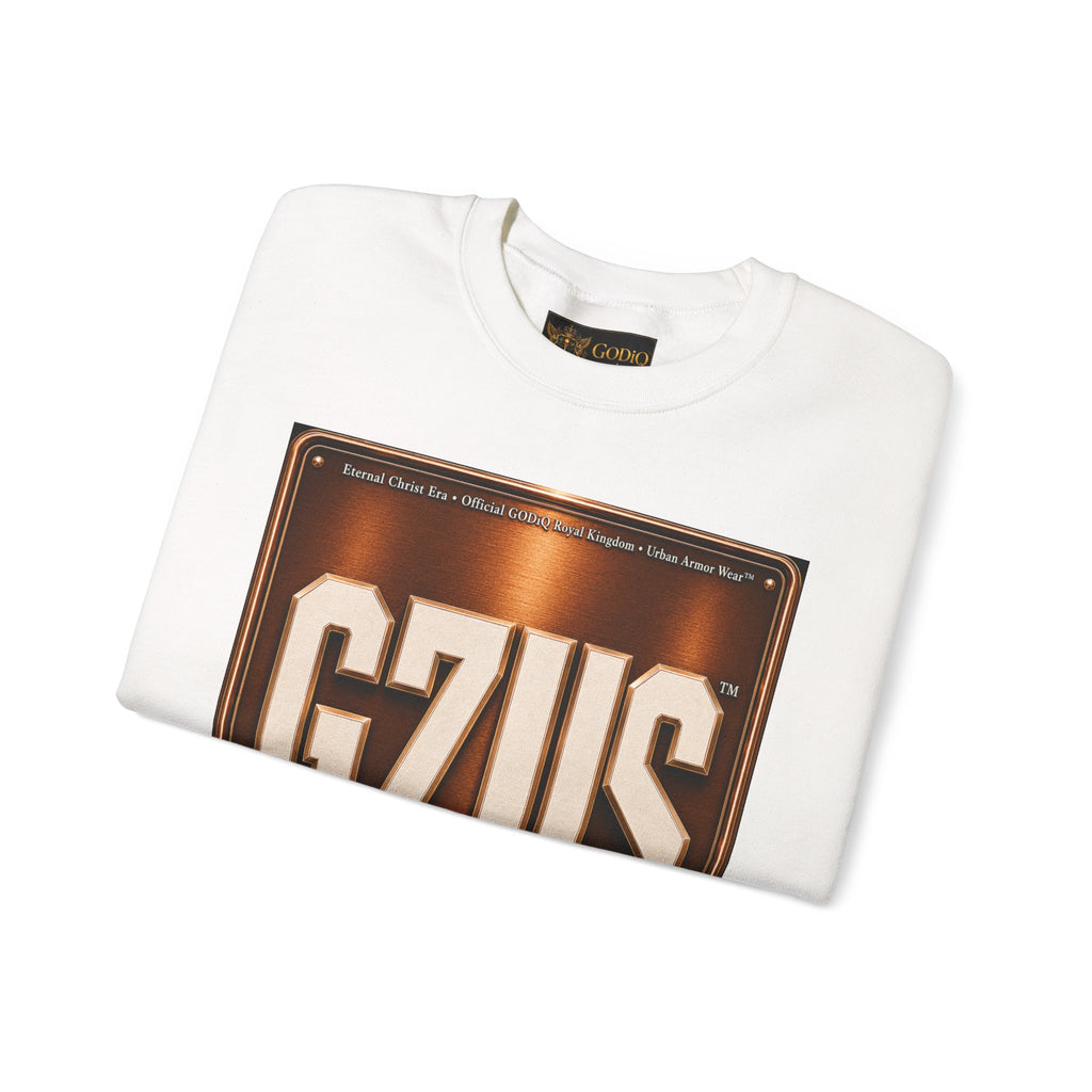 GZUS™ Psalm 23 Crewneck Sweatshirt – Luxury Christian Faith Sweatshirt | Jesus Graphic Pullover | Psalm 23 Scripture Sweatshirt | GODiQ Royal Kingdom™ Urban Armor Wear