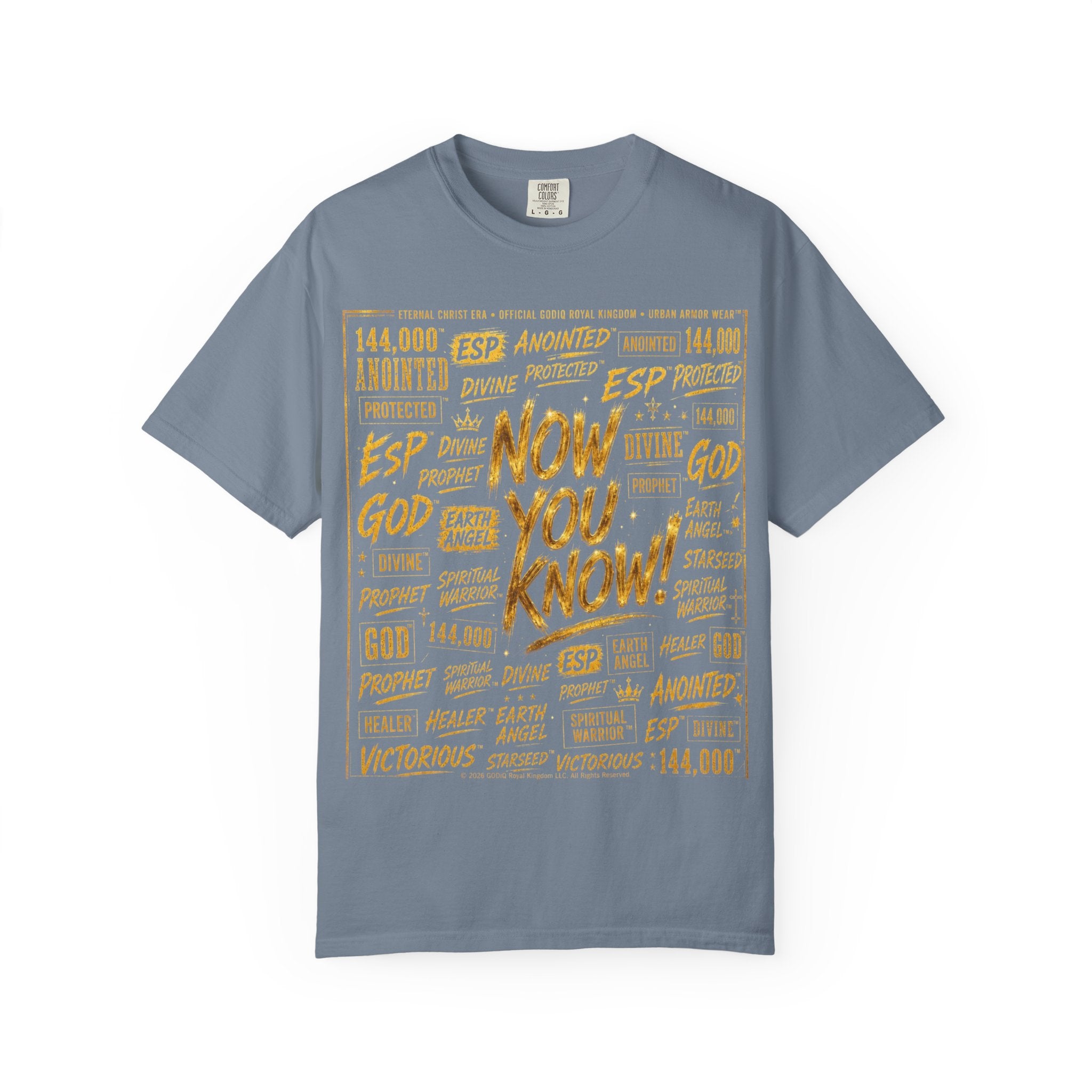GODiQ Royal Kingdom™ Urban Armor Wear – "Now You Know" 18K Gold Graphic Unisex T-shirt