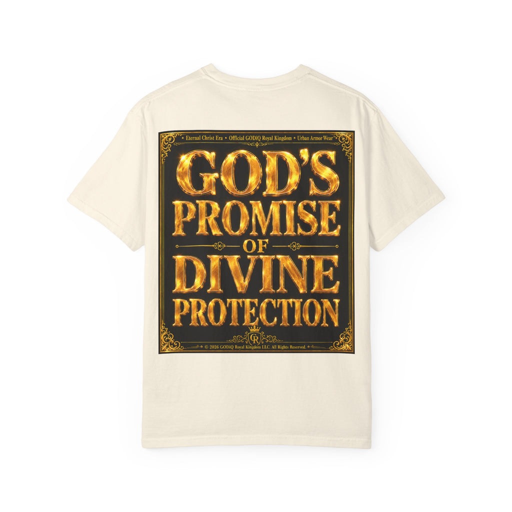 Psalm 91™ Christian Graphic T-Shirt – "God's Promise of Divine Protection" Luxury Garment-Dyed Scripture Tee | Premium Comfort Colors® 1717 | GODiQ Royal Kingdom™ Urban Armor Wear
