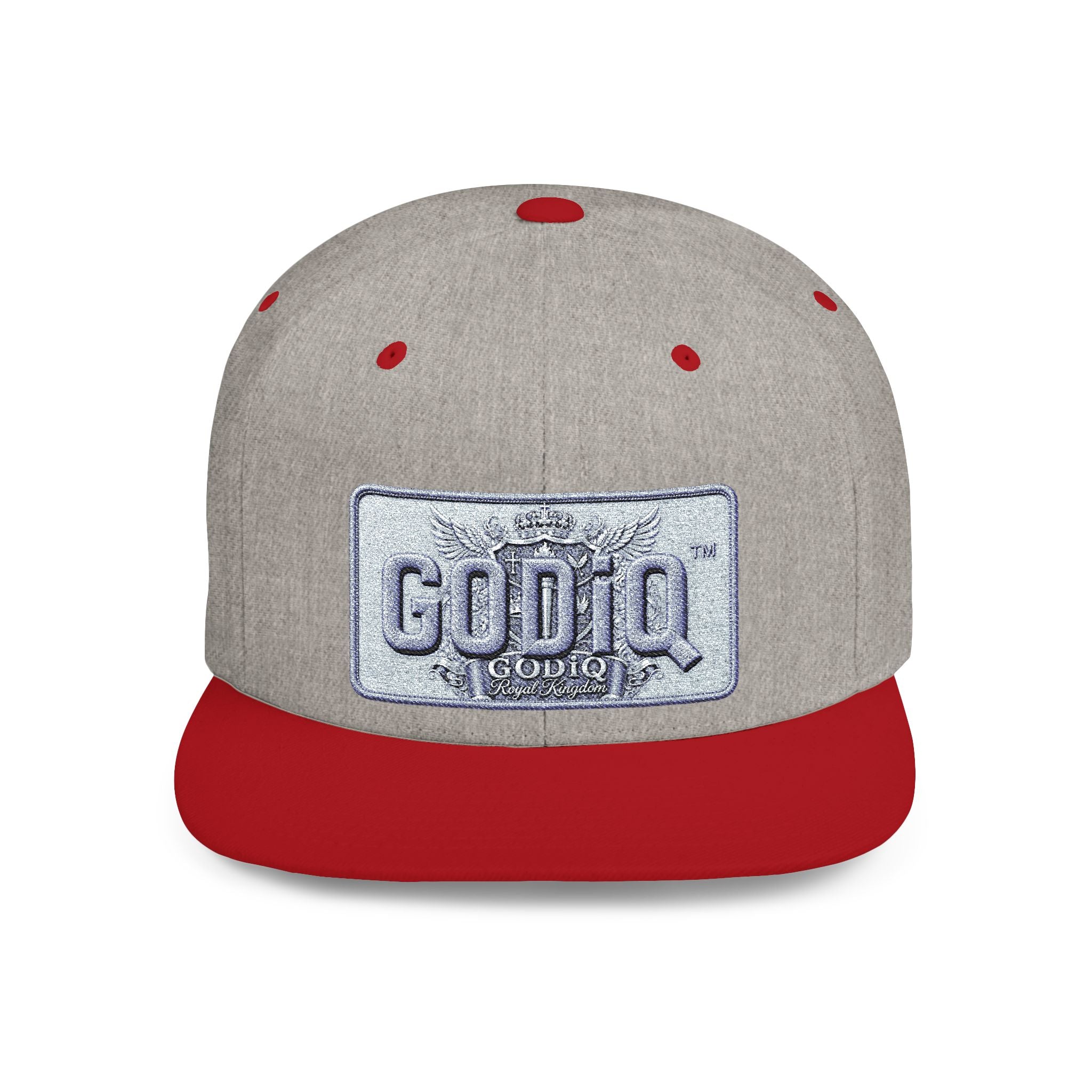 GODiQ Royal Kingdom™ Urban Armor Wear™ Sparkle Sequin GODiQ™ Patch Flat Bill Snapback | Luxury Christian Streetwear Cap