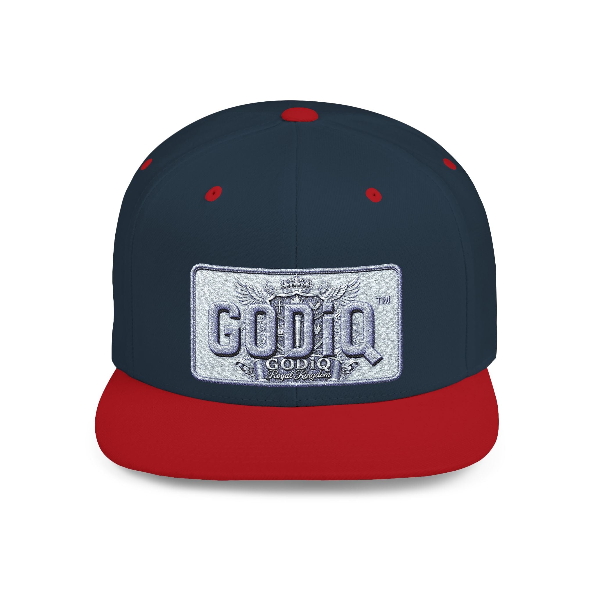 GODiQ Royal Kingdom™ Urban Armor Wear™ Sparkle Sequin GODiQ™ Patch Flat Bill Snapback | Luxury Christian Streetwear Cap