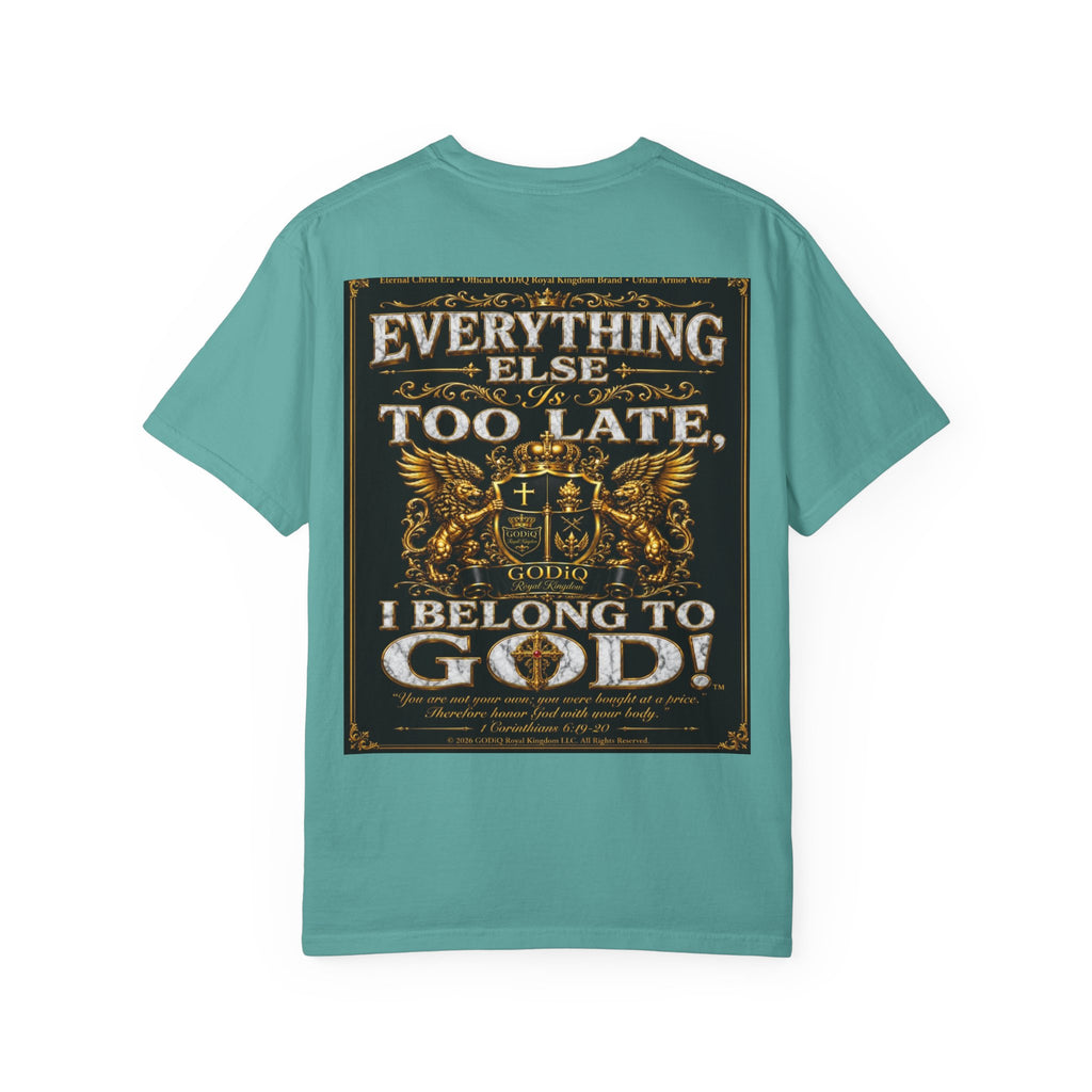 GODiQ™ Royal Kingdom Urban Armor Wear™ "NON NEGOTIABLE™: SOUL SOLD OUT FOR GOD™" Luxury Christian Graphic T-Shirt | Premium Faith Apparel | 24K Gold Heraldic Kingdom Statement Tee