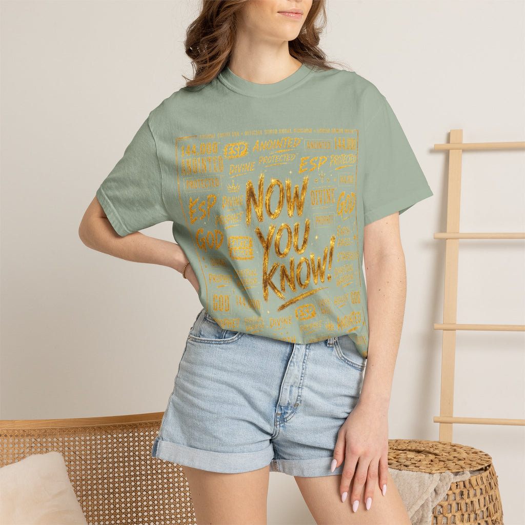 GODiQ Royal Kingdom™ Urban Armor Wear – "Now You Know" 18K Gold Graphic Unisex T-shirt