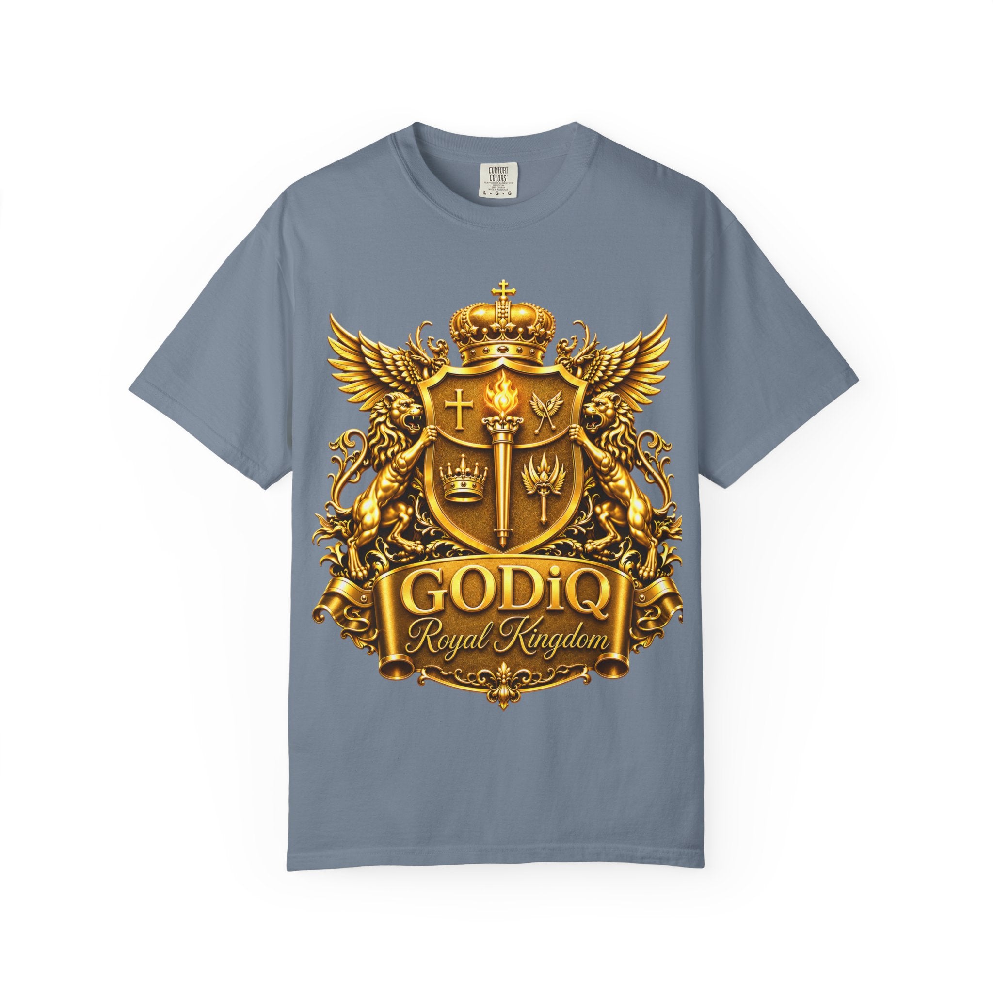GODiQ™ Royal Crest T-Shirt – Urban Armor™ Premium Christian Faith Graphic Tee | Luxury Kingdom Apparel