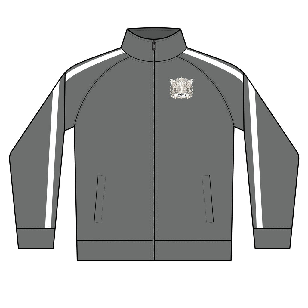 GODiQ Men's Lightweight Poly-Tech Full-Zip Track Jacket