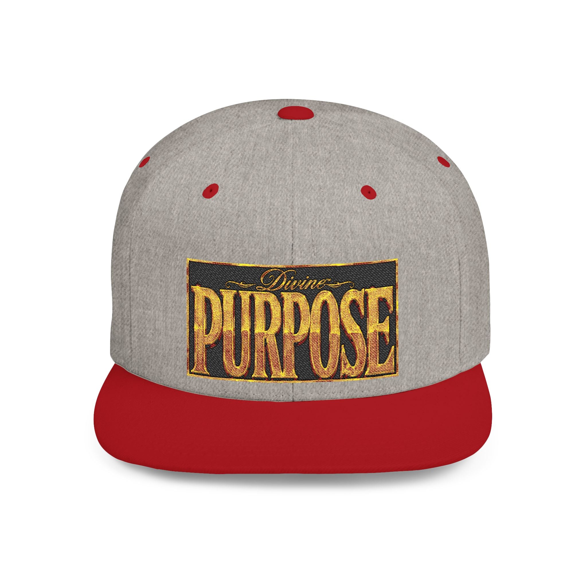 GODiQ Royal Kingdom™ Divine Purpose™ Snapback Hat – "PURPOSE" Premium Flat Bill Cap | Luxury Christian Streetwear | Urban Armor Wear™ Kingdom Identity Hat