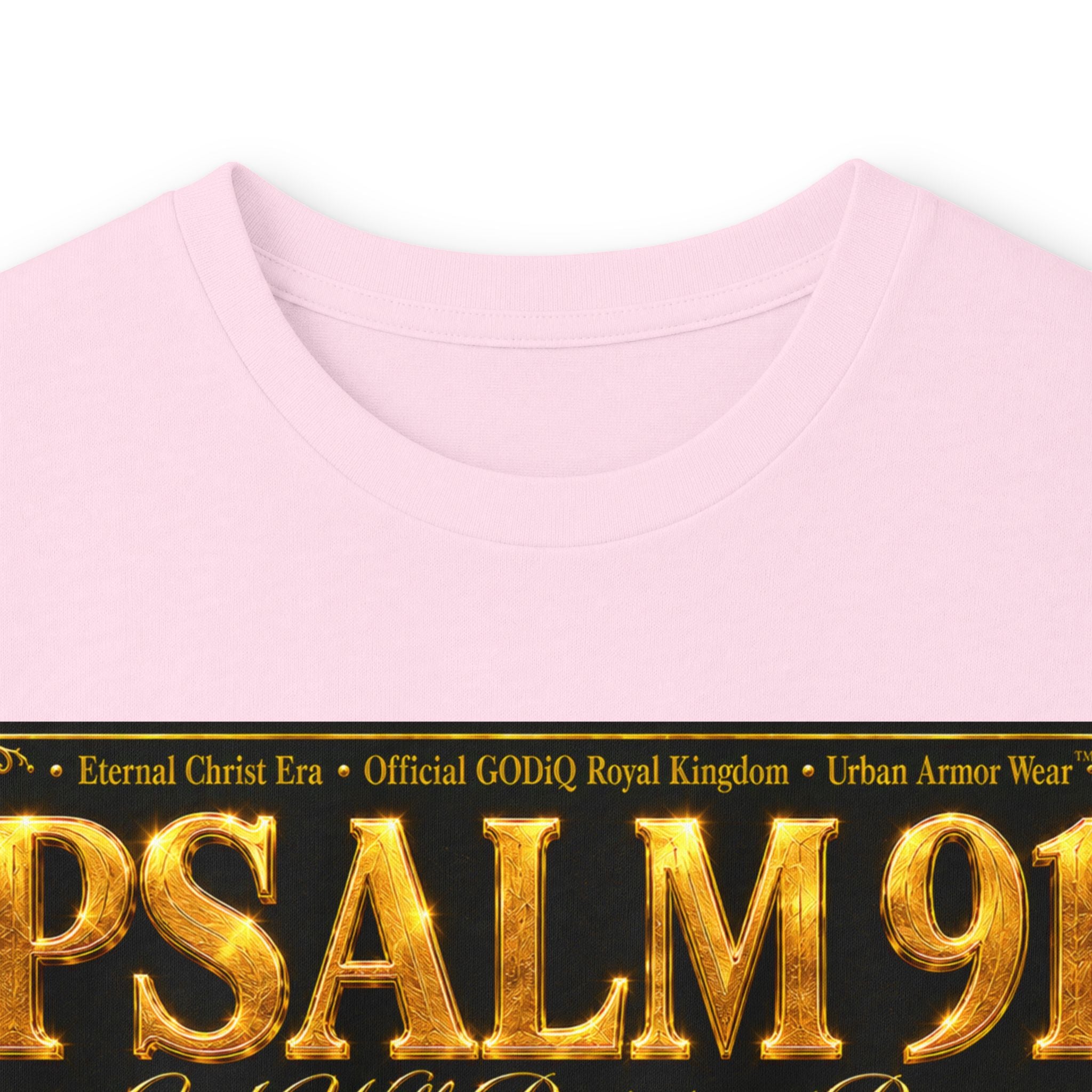 Psalm 91™ Long Sleeve Christian T-Shirt | God's Promise of Divine Protection | Premium Biblical Prayer Shirt | Luxury Faith-Based Scripture Apparel | GODiQ Royal Kingdom™ Urban Armor Wear