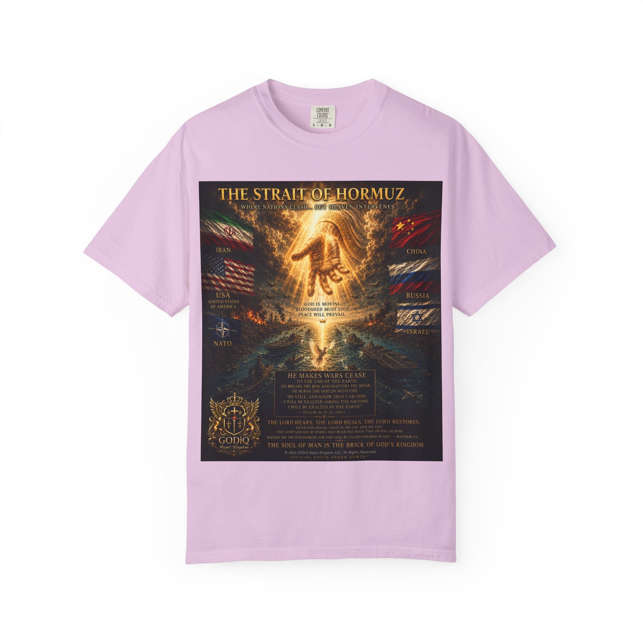 GODiQ Royal Kingdom™ – "Fix It, Lord Jesus" Luxury Christian T-Shirt | Strait of Hormuz Edition | Premium Faith Graphic Tee | Comfort Colors® 1717