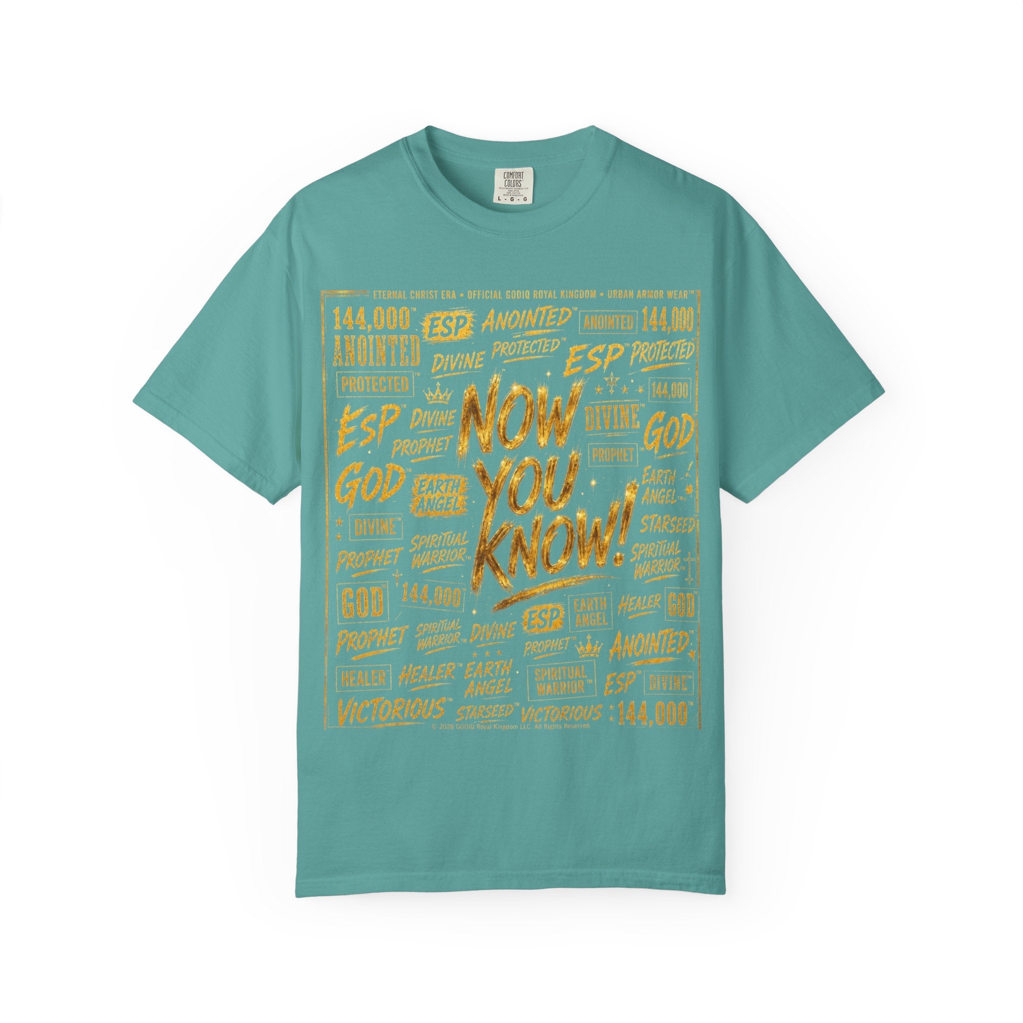 GODiQ Royal Kingdom™ Urban Armor Wear – "Now You Know" 18K Gold Graphic Unisex T-shirt
