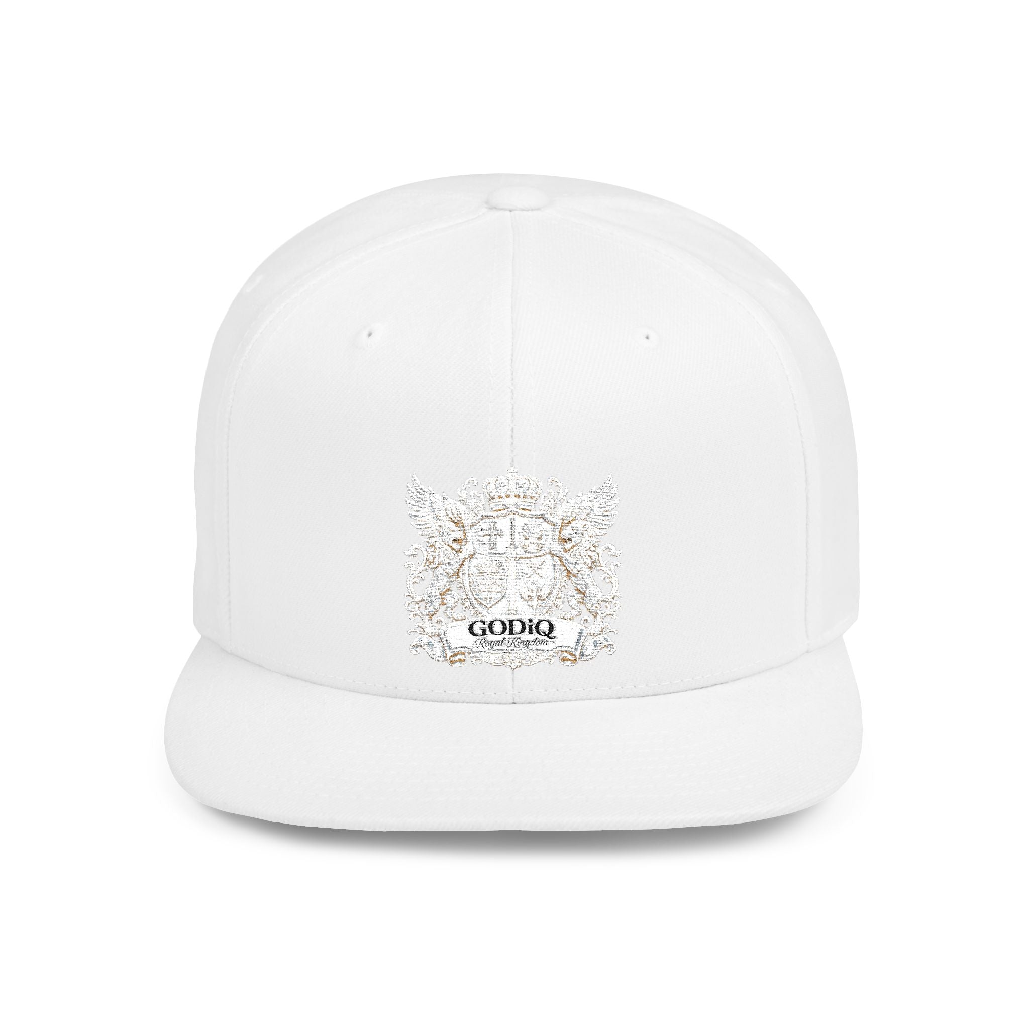 GODiQ Pearl Crest Hat Luxury Pearl Satin White Heritage Crest Cap| Premium Christian Streetwear