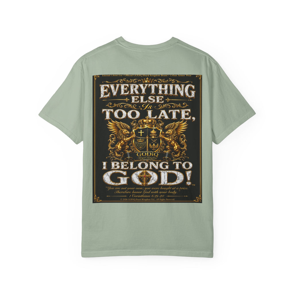 GODiQ™ Royal Kingdom Urban Armor Wear™ "NON NEGOTIABLE™: SOUL SOLD OUT FOR GOD™" Luxury Christian Graphic T-Shirt | Premium Faith Apparel | 24K Gold Heraldic Kingdom Statement Tee