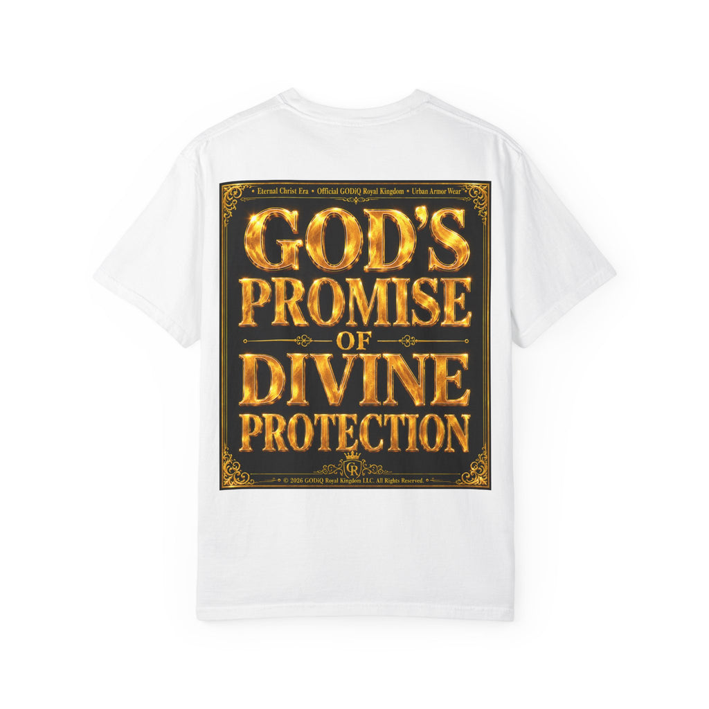 Psalm 91™ Christian Graphic T-Shirt – "God's Promise of Divine Protection" Luxury Garment-Dyed Scripture Tee | Premium Comfort Colors® 1717 | GODiQ Royal Kingdom™ Urban Armor Wear