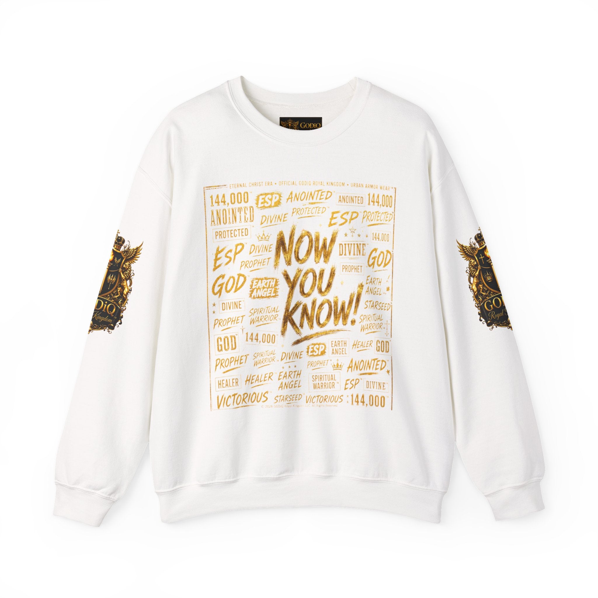 GODiQ Royal Kingdom-Urban Armor Wear old-accented streetwear "Now You Know " Streetwear Premium Hoodie 24-karat Gold Accent