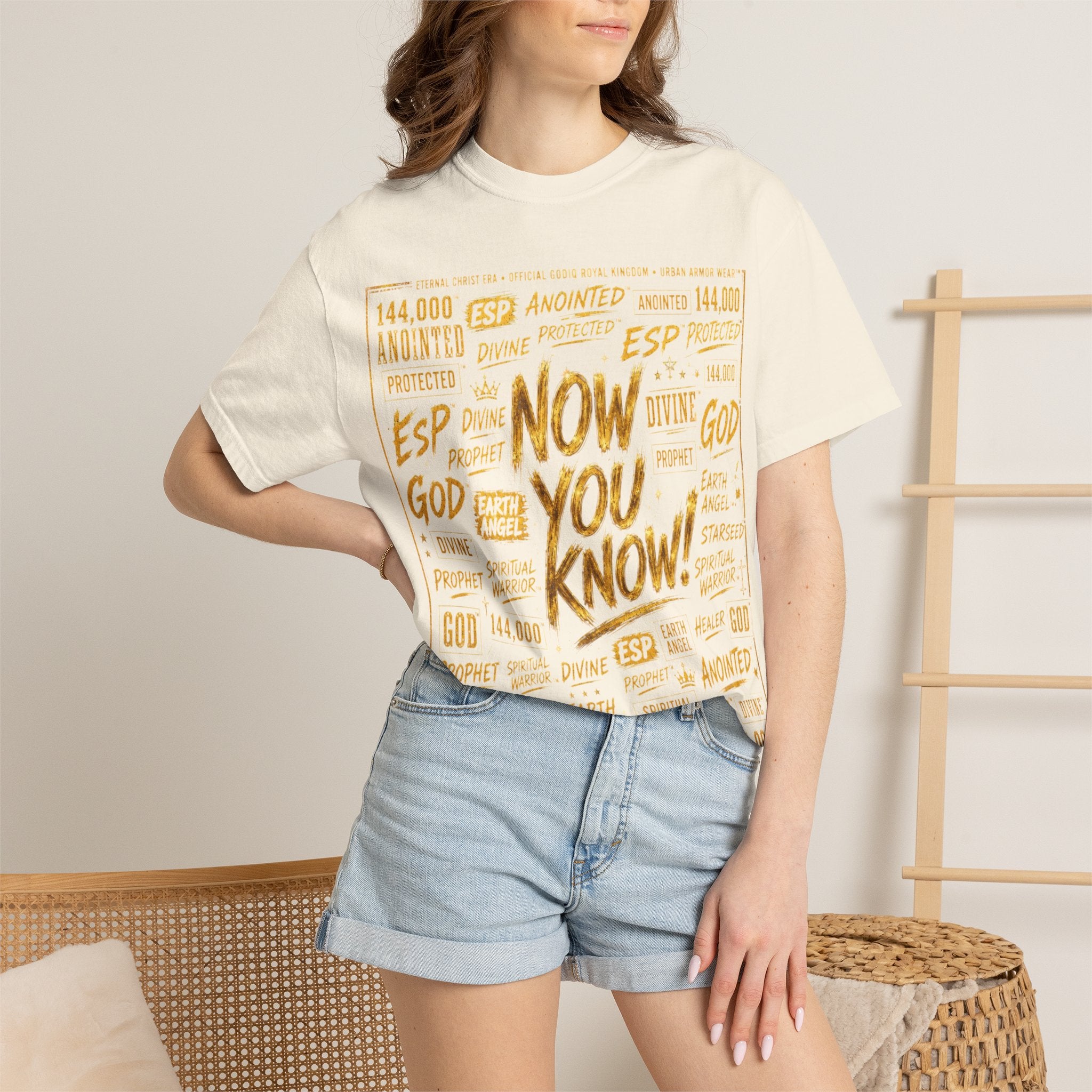 GODiQ Royal Kingdom™ Urban Armor Wear – "Now You Know" 18K Gold Graphic Unisex T-shirt