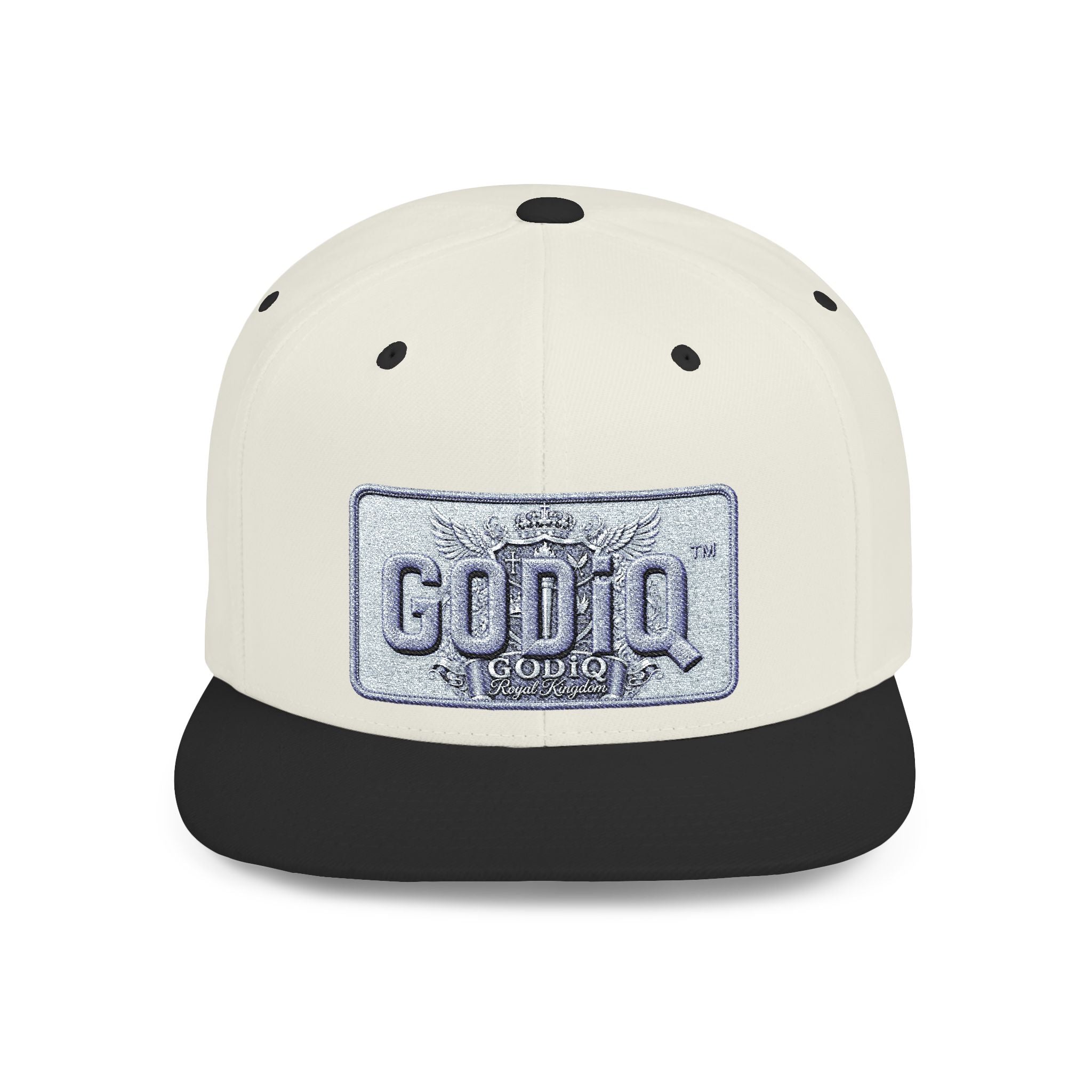 GODiQ Royal Kingdom™ Urban Armor Wear™ Sparkle Sequin GODiQ™ Patch Flat Bill Snapback | Luxury Christian Streetwear Cap