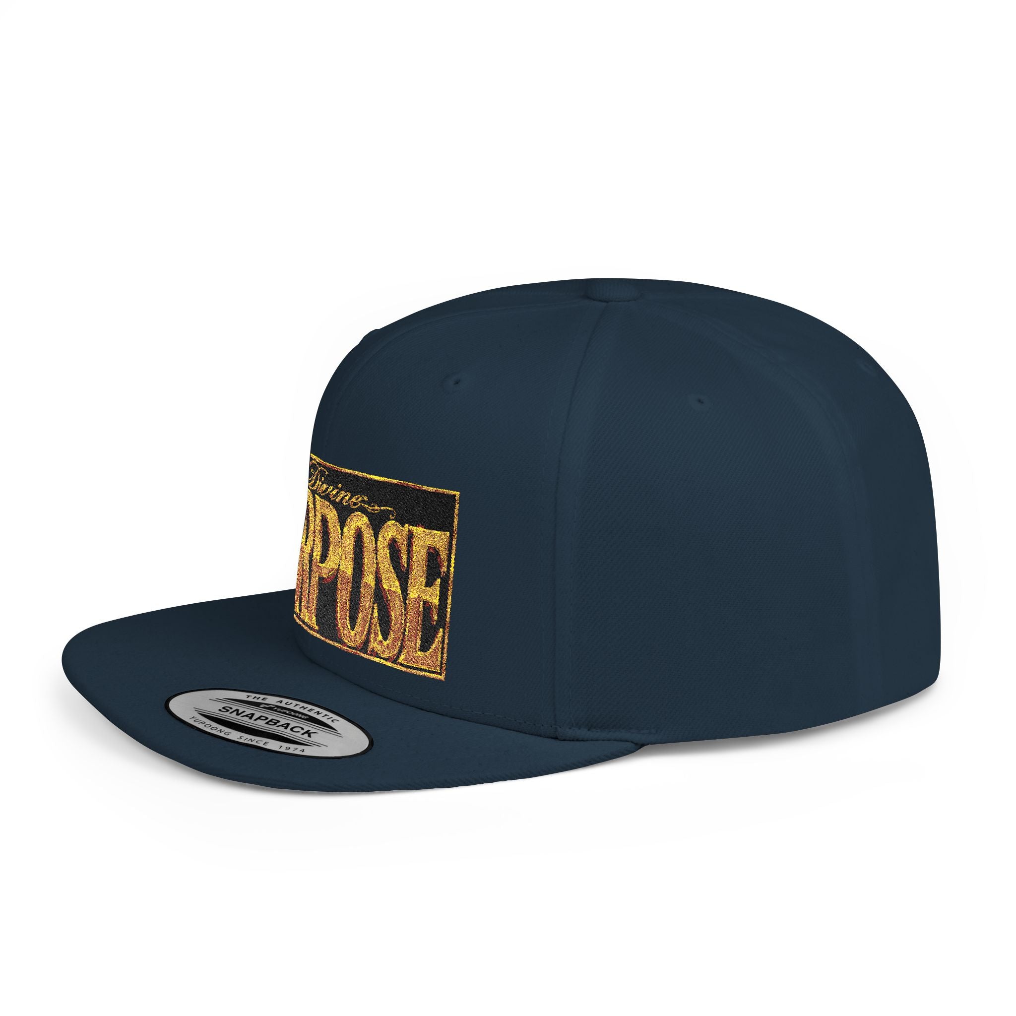 GODiQ Royal Kingdom™ Divine Purpose™ Snapback Hat – "PURPOSE" Premium Flat Bill Cap | Luxury Christian Streetwear | Urban Armor Wear™ Kingdom Identity Hat