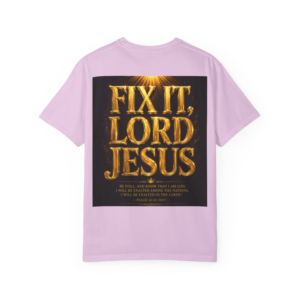 GODiQ Royal Kingdom™ – "Fix It, Lord Jesus" Luxury Christian T-Shirt | Strait of Hormuz Edition | Premium Faith Graphic Tee | Comfort Colors® 1717