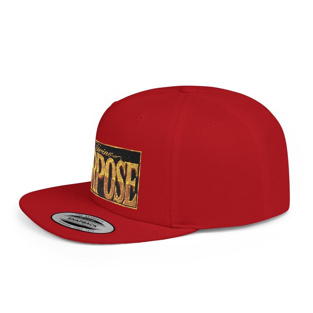 GODiQ Royal Kingdom™ Divine Purpose™ Snapback Hat – "PURPOSE" Premium Flat Bill Cap | Luxury Christian Streetwear | Urban Armor Wear™ Kingdom Identity Hat
