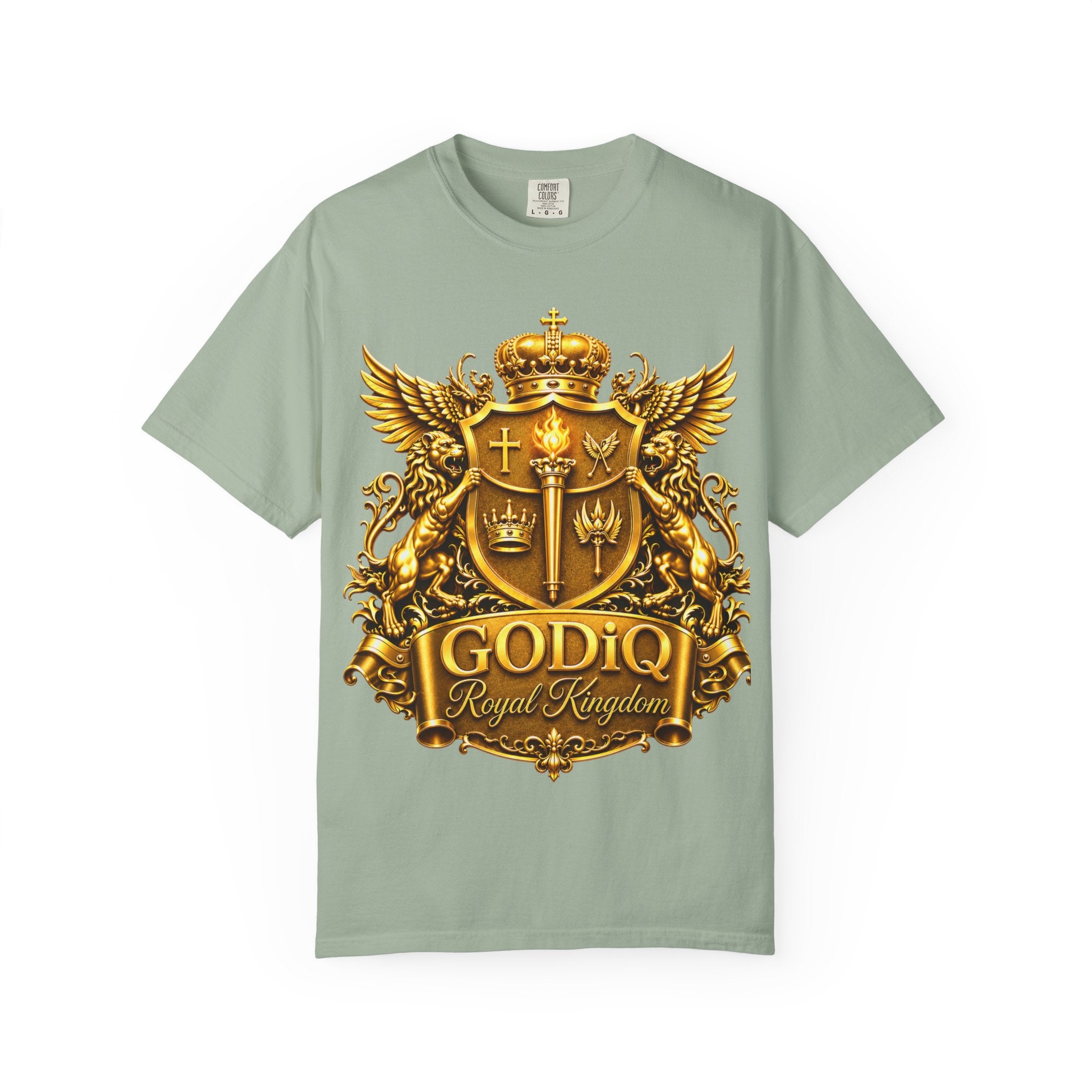 GODiQ™ Royal Crest T-Shirt – Urban Armor™ Premium Christian Faith Graphic Tee | Luxury Kingdom Apparel