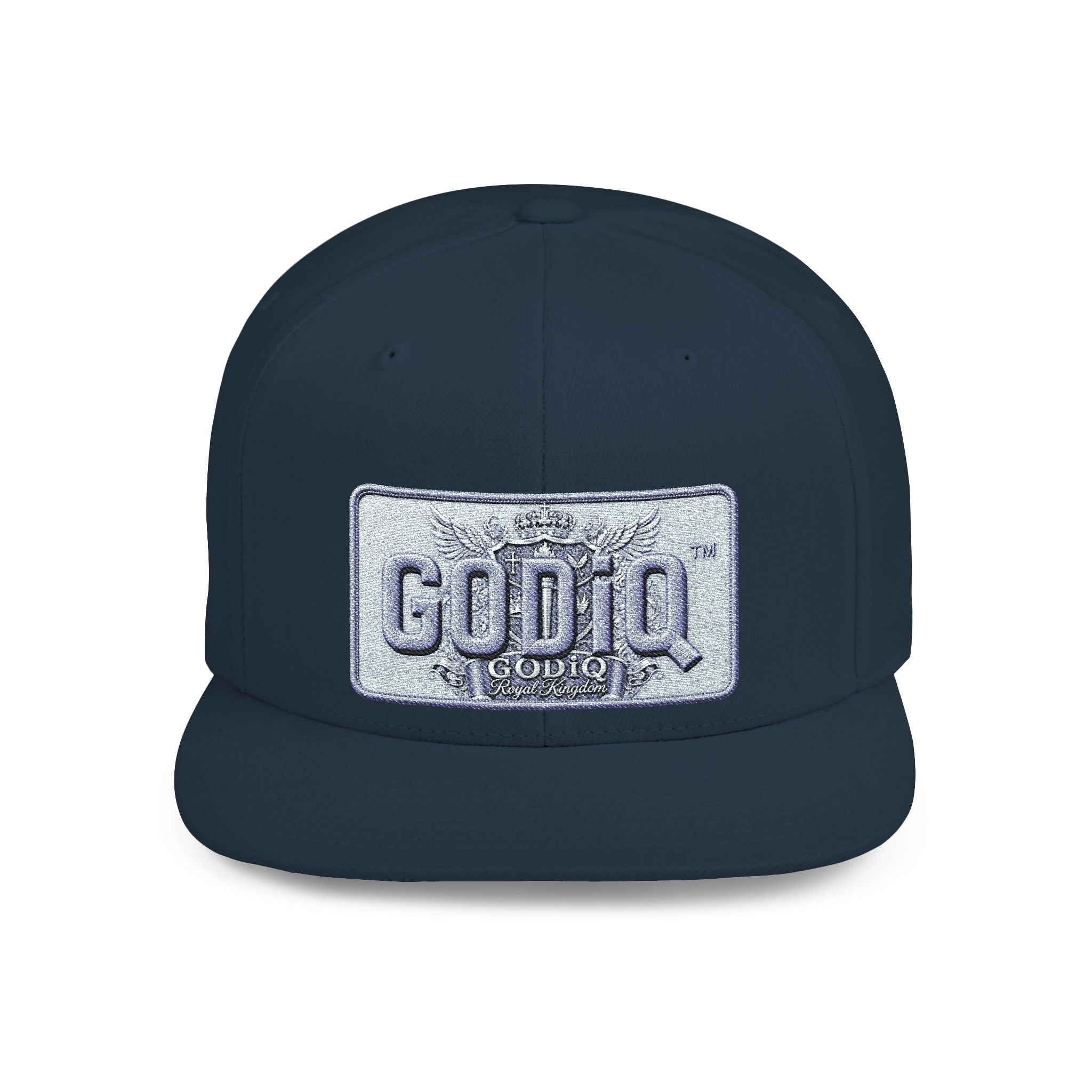 GODiQ Royal Kingdom™ Urban Armor Wear™ Sparkle Sequin GODiQ™ Patch Flat Bill Snapback | Luxury Christian Streetwear Cap