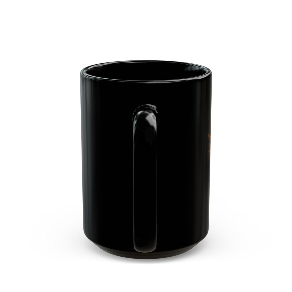Psalms 91 Black Ceramic Mug – Religious Shield & Lion Design, Christian Coffee Cup (11oz/15oz)