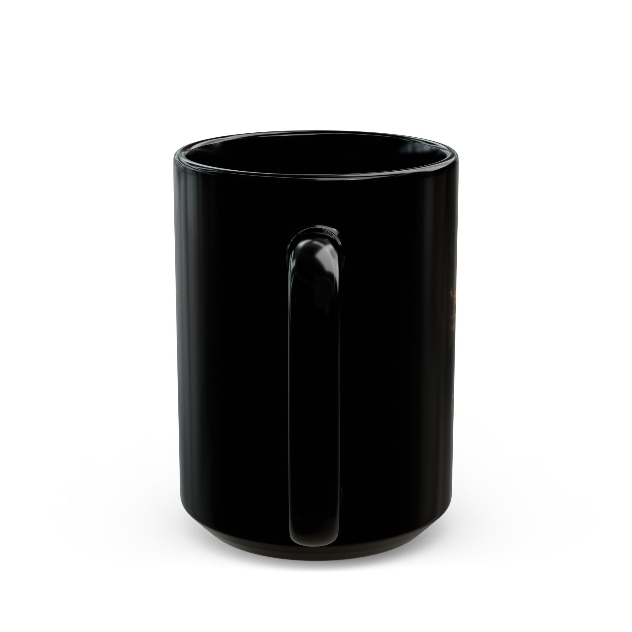 Psalms 91 Black Ceramic Mug – Religious Shield & Lion Design, Christian Coffee Cup (11oz/15oz)